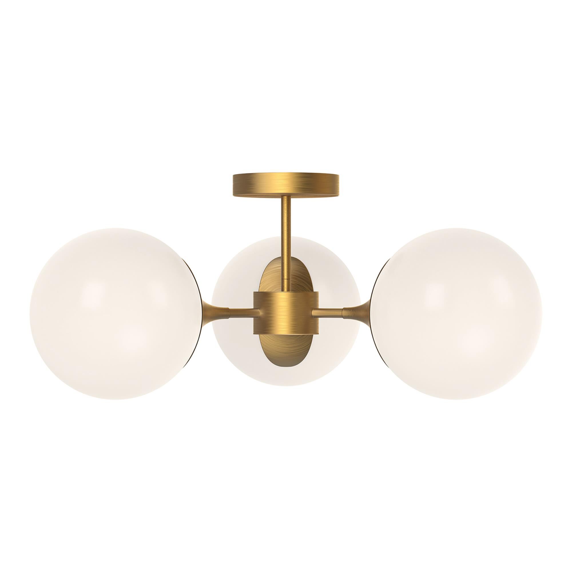 Nouveau 26 Inch 3 Light Semi Flush Mount,