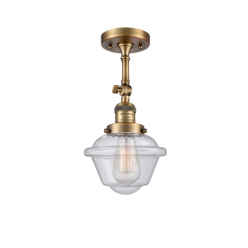 Bruno Marashlian Small Oxford 7 Inch 1 Light Semi Flush Mount by Innovations Lighting