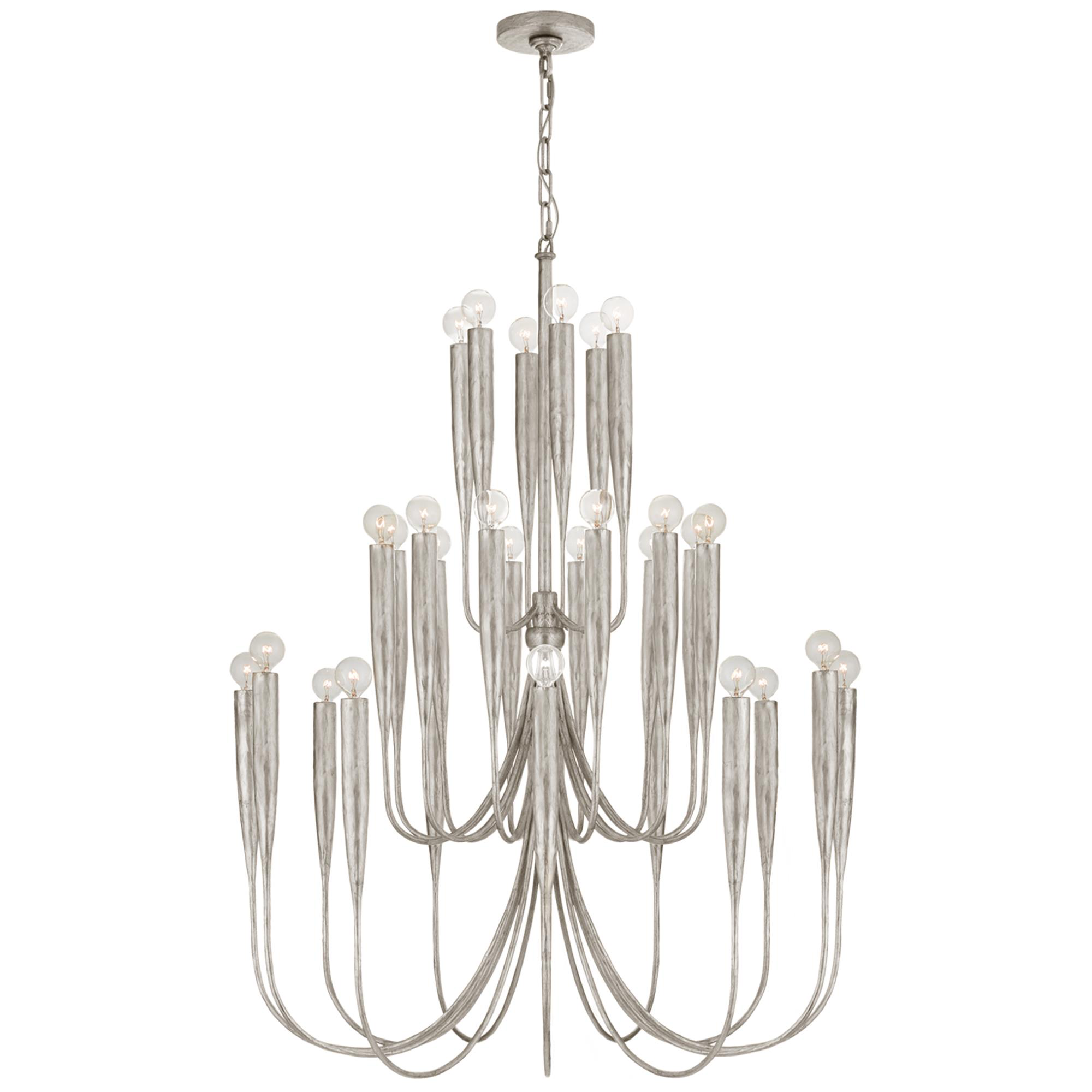 Shown in Burnished Silver Leaf finish and No Option shade