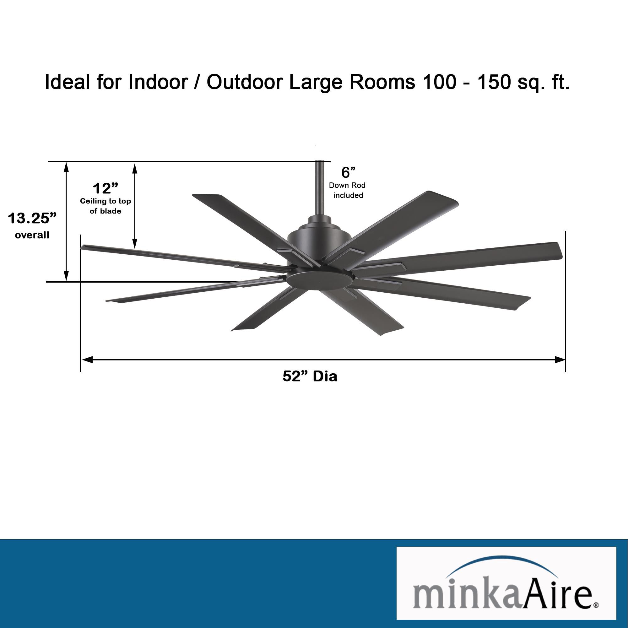 Xtreme H2O Outdoor Rated 52 Inch Ceiling Fan by Minka Aire