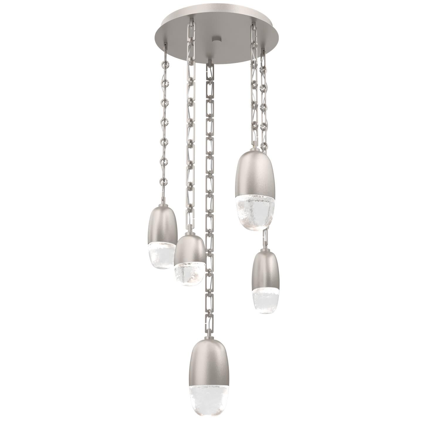 Levi Wilson Pebble 19 Inch Multi Light Pendant by Hammerton Studio