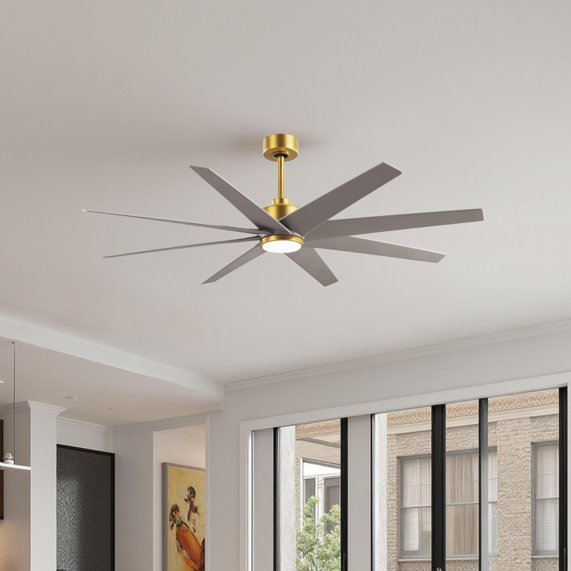 Ariella Outdoor Rated 64 Inch Ceiling Fan with Light Kit by Matthews Fan Company
