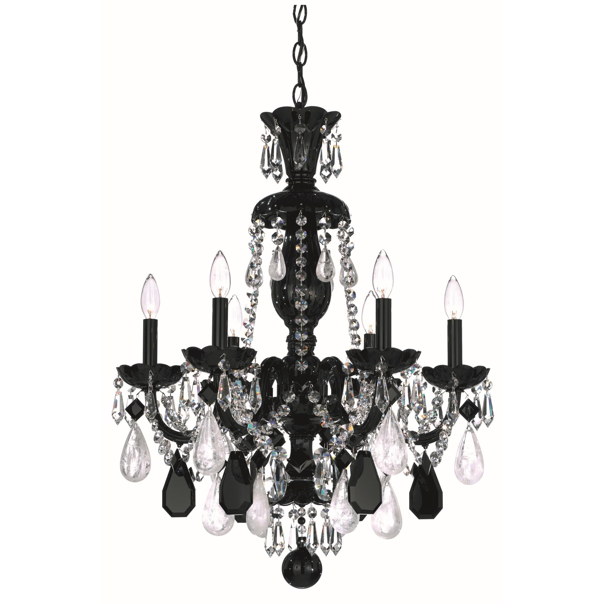 Shown in Wet Black finish and Jet Black and Rock Crystal crystal