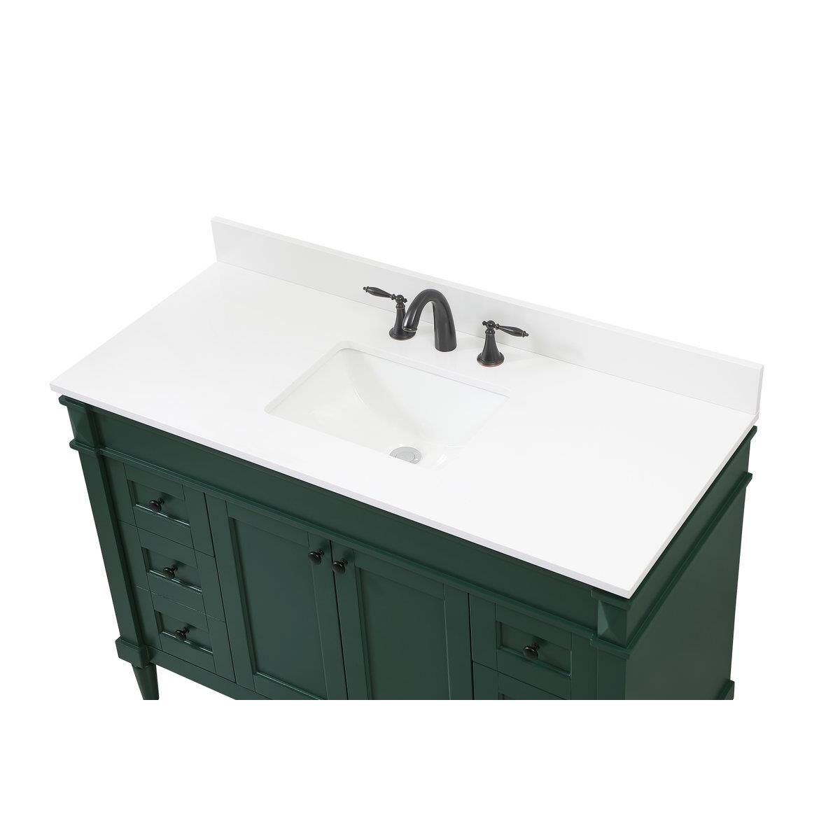 Shown in Green finish and Backsplash accent
