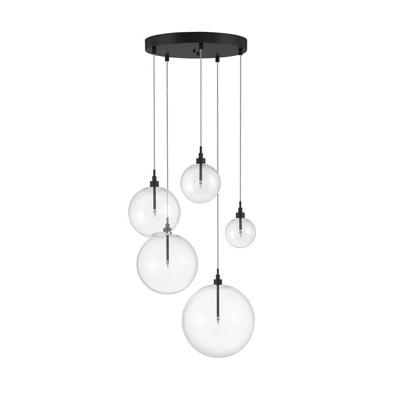 28 Inch 5 Light LED Multi Light Pendant by Meridian Lighting