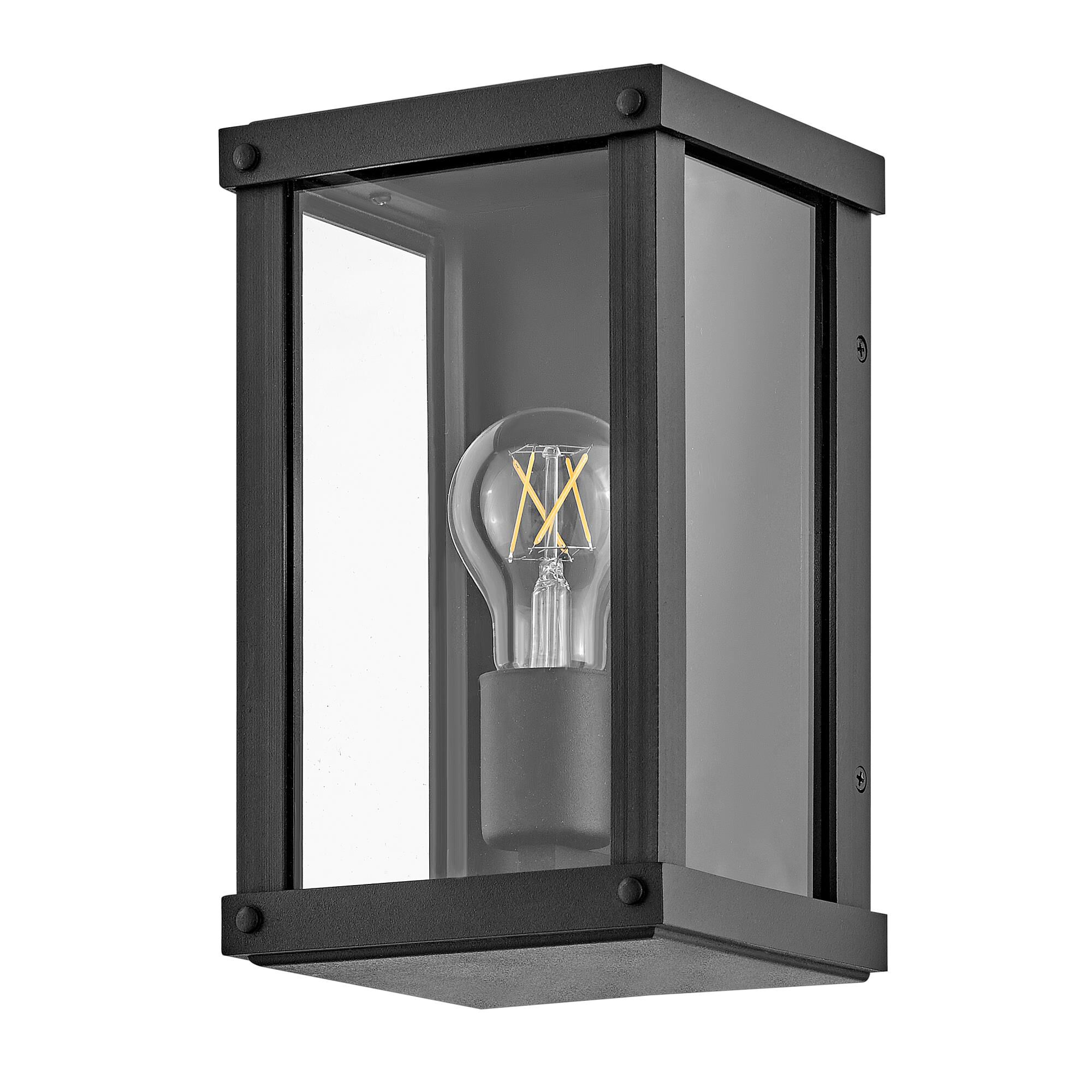 Shown in Museum Black finish and Clear glass