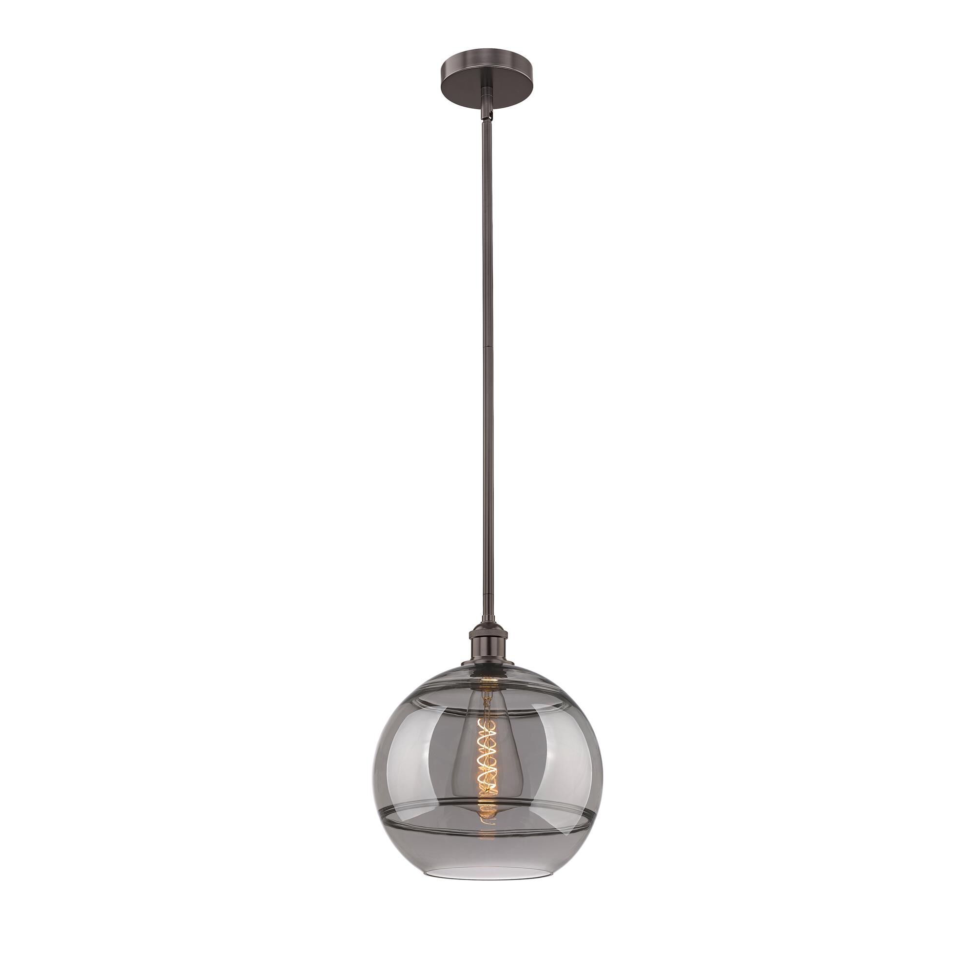 Shown in Oil Rubbed Bronze finish and Light Smoke glass
