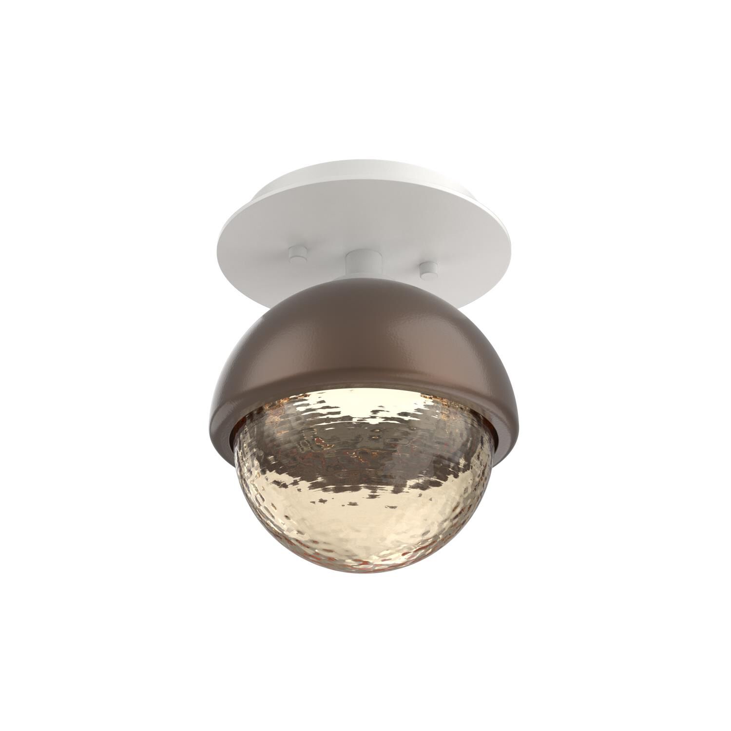 Shown in Salt White finish and Amber glass and Burnished Bronze accent