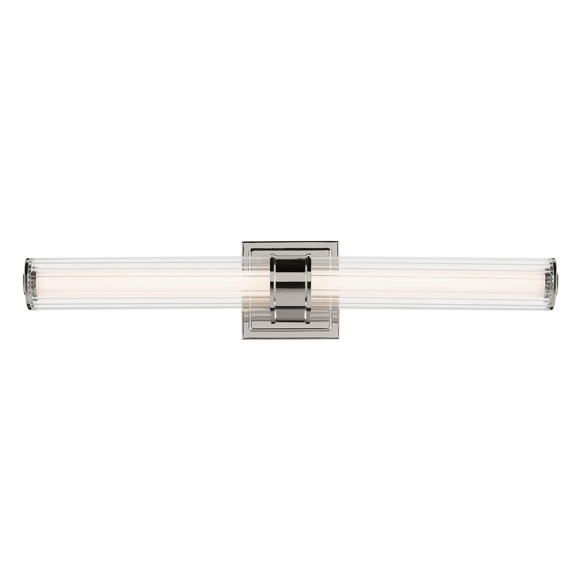 Shown in Polished Nickel finish and Clear Fluted glass