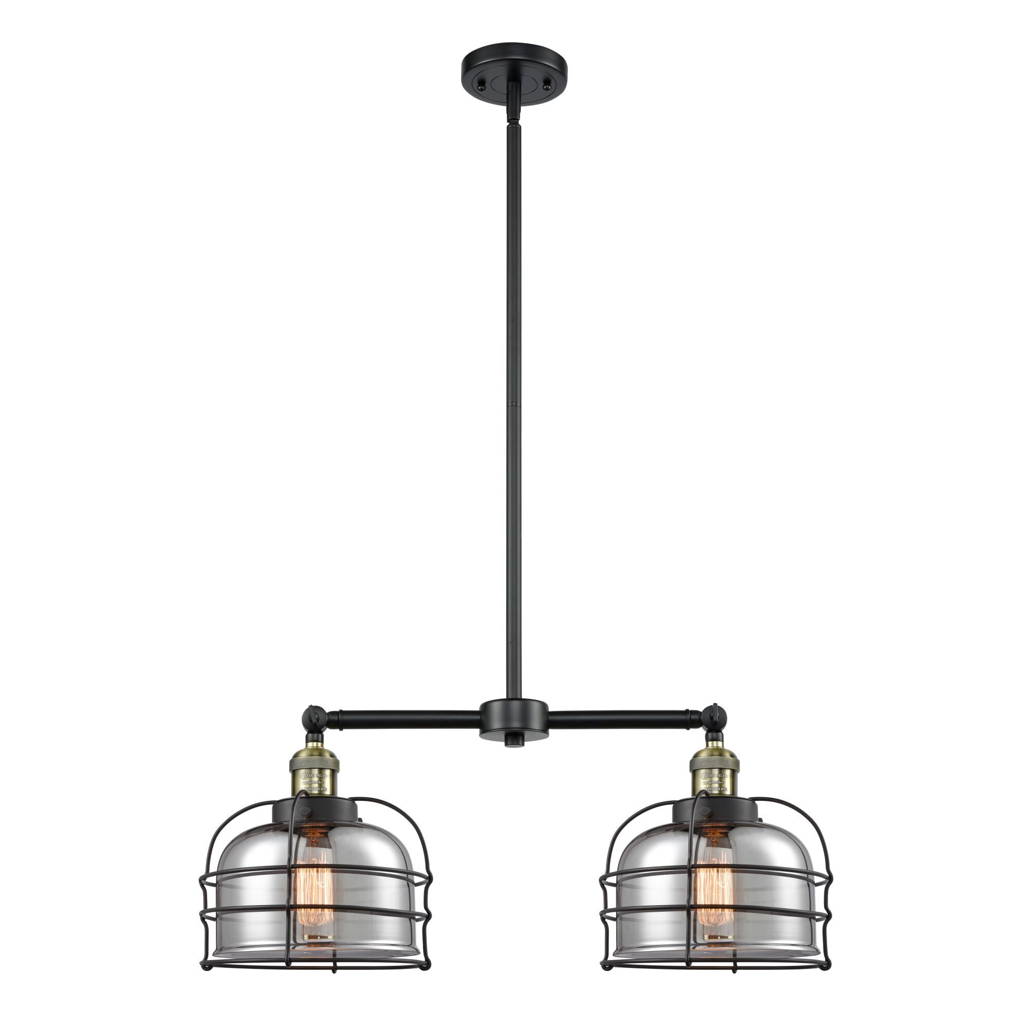 Bruno Marashlian Large Bell Cage 24 Inch 2 Light Chandelier by Innovations Lighting