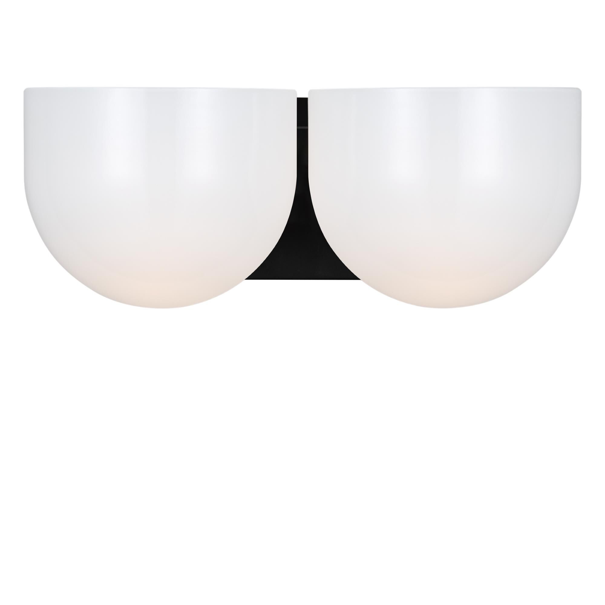 Shown in Aged Iron finish and Milk glass