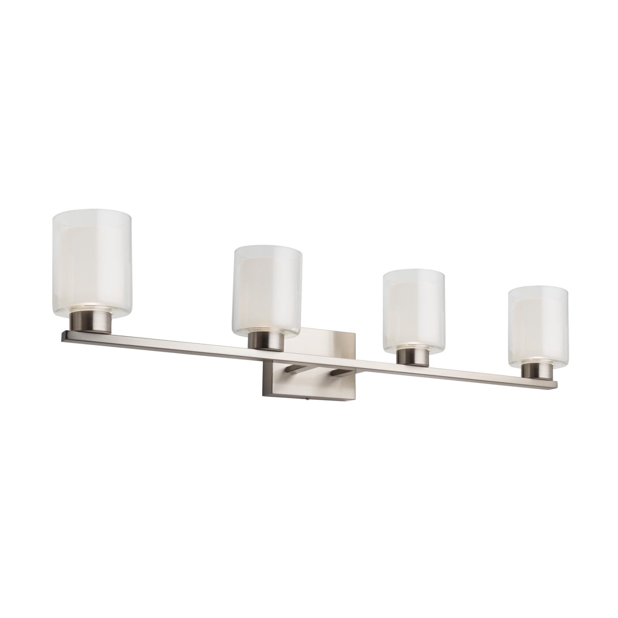 Shown in Brushed Nickel finish and Glass shade
