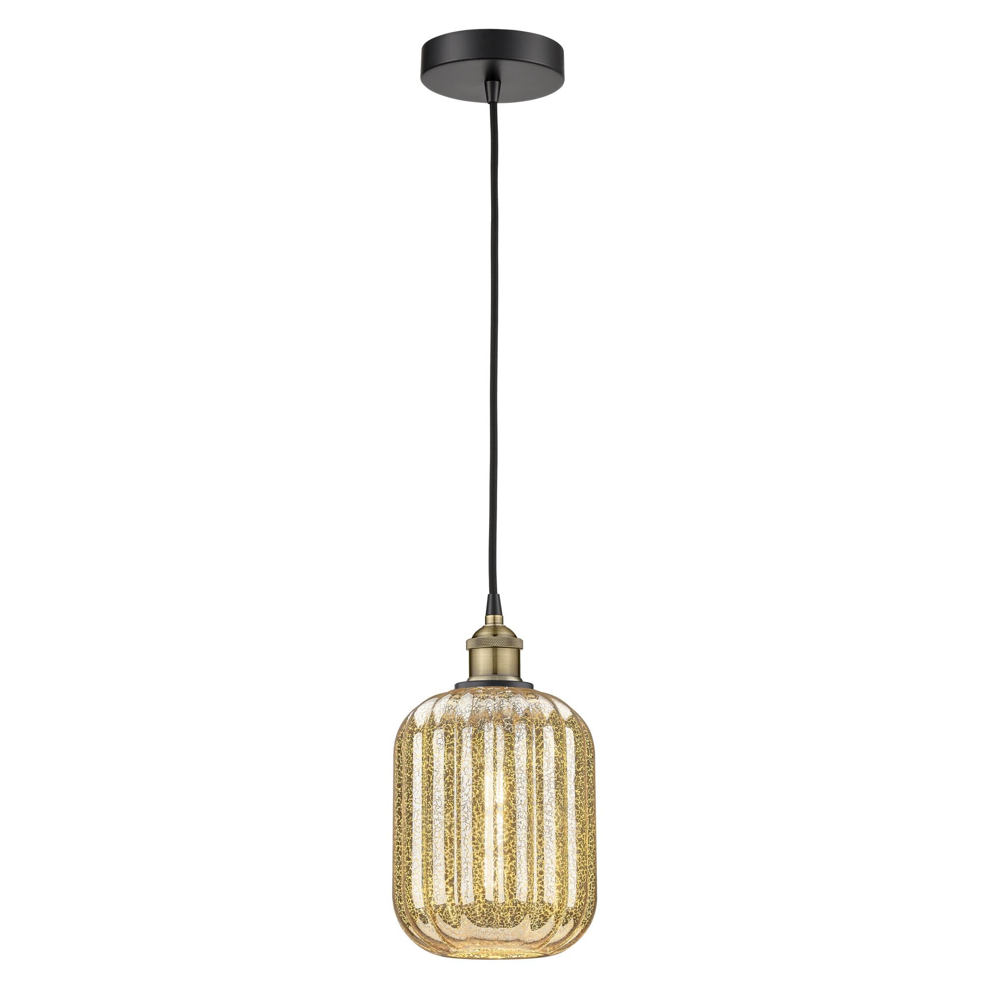 Shown in Black Antique Brass finish and Mercury glass