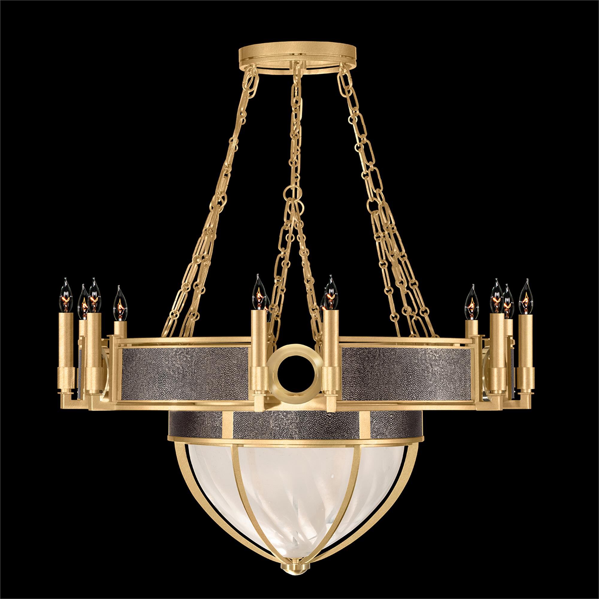 Shown in Gold Leaf and Brass  finish and Pebble accent
