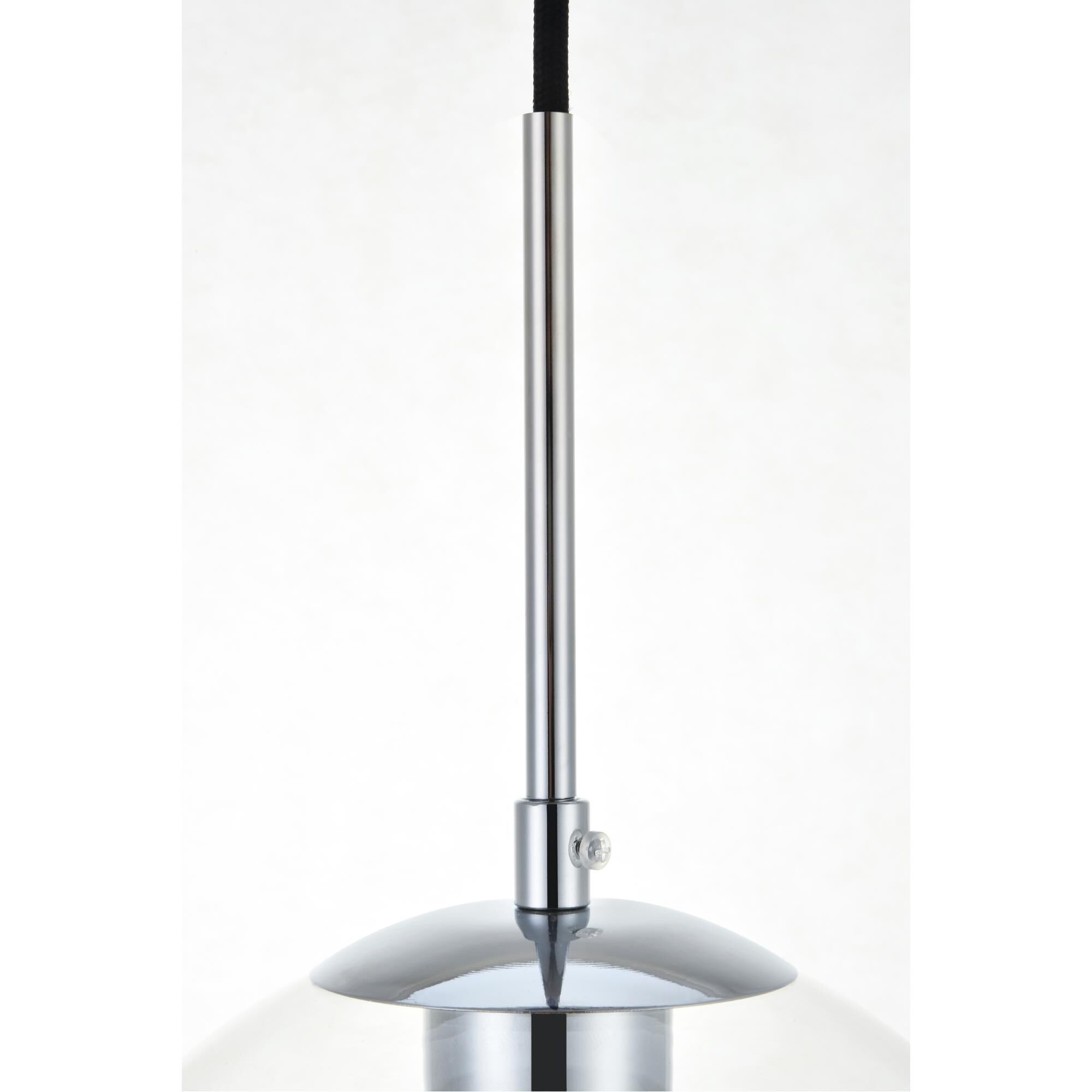 Shown in Chrome finish and Clear glass