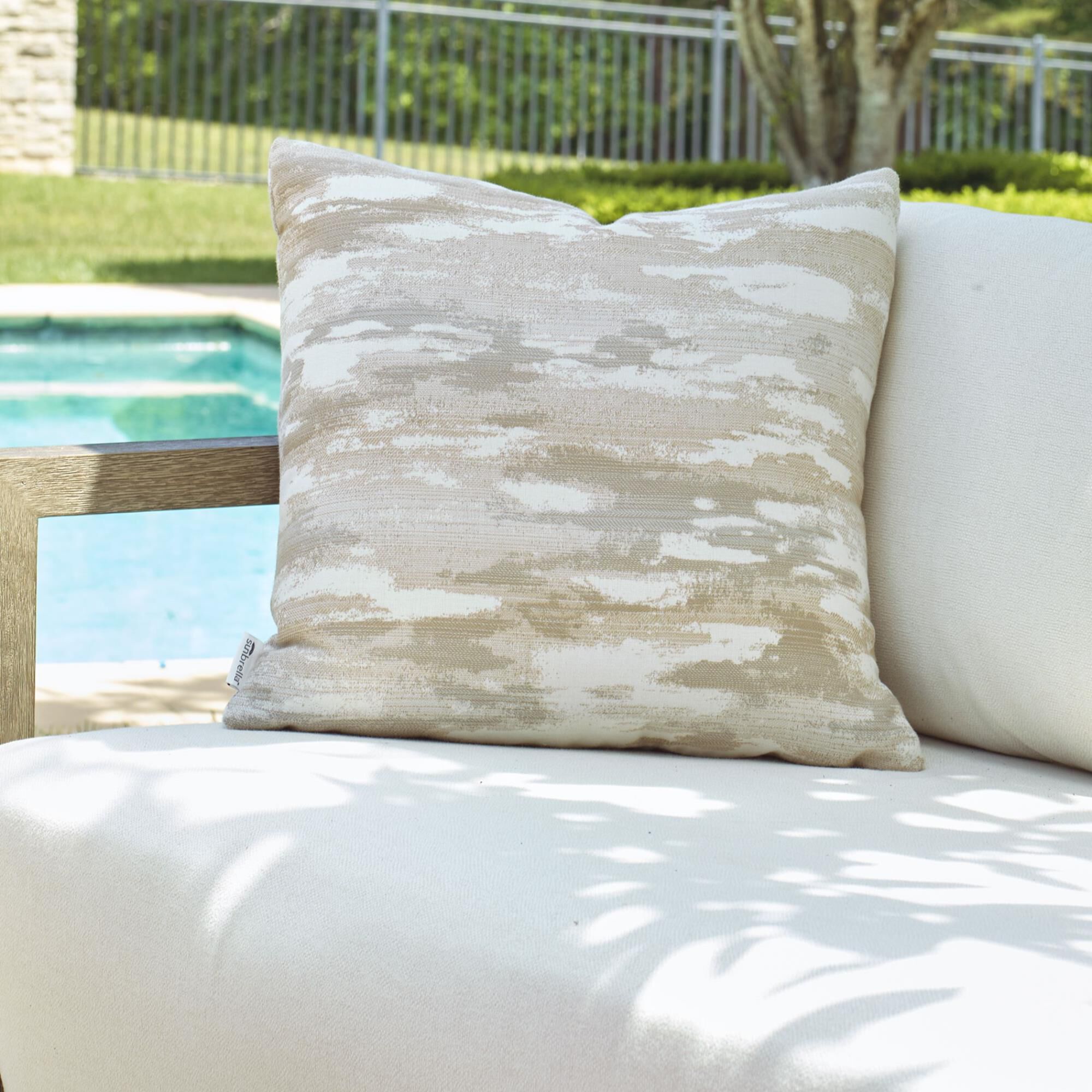 Abstract Waves 20 Inch Decorative Pillow by Uttermost