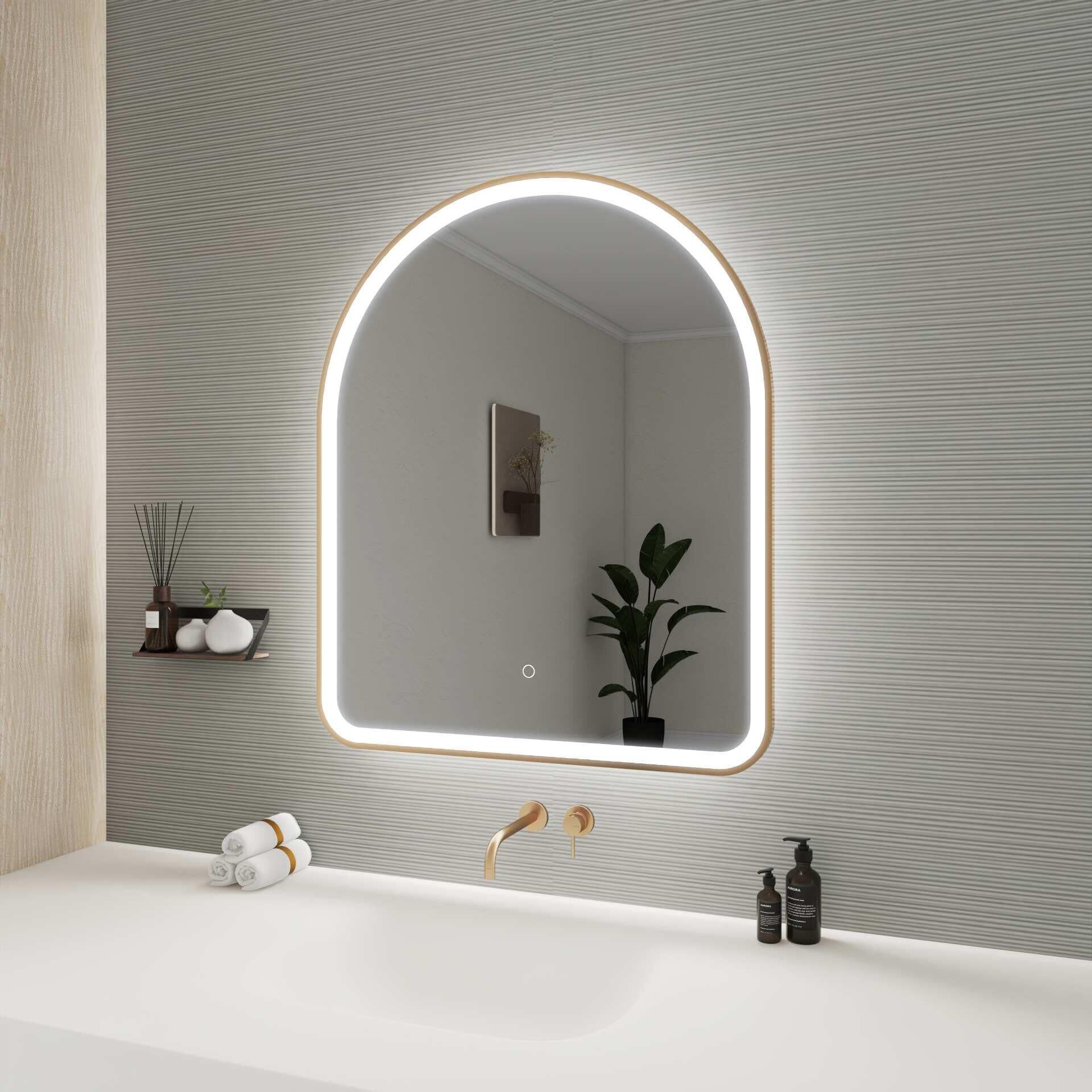 Harmoni 36 Inch Arched LED Lighted Mirror by Elegant Decor