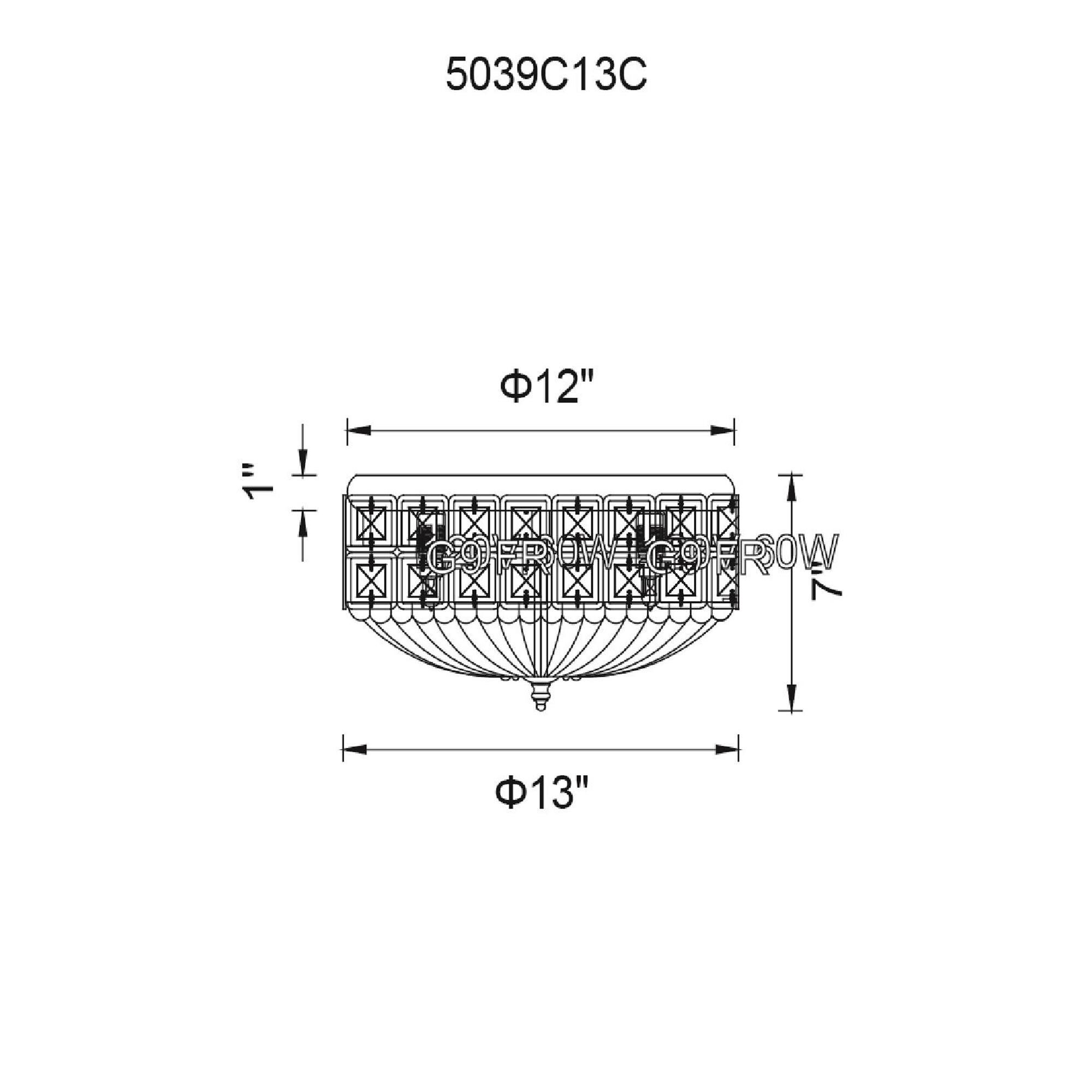 Bloome 13 Inch 4 Light Flush Mount by CWI Lighting