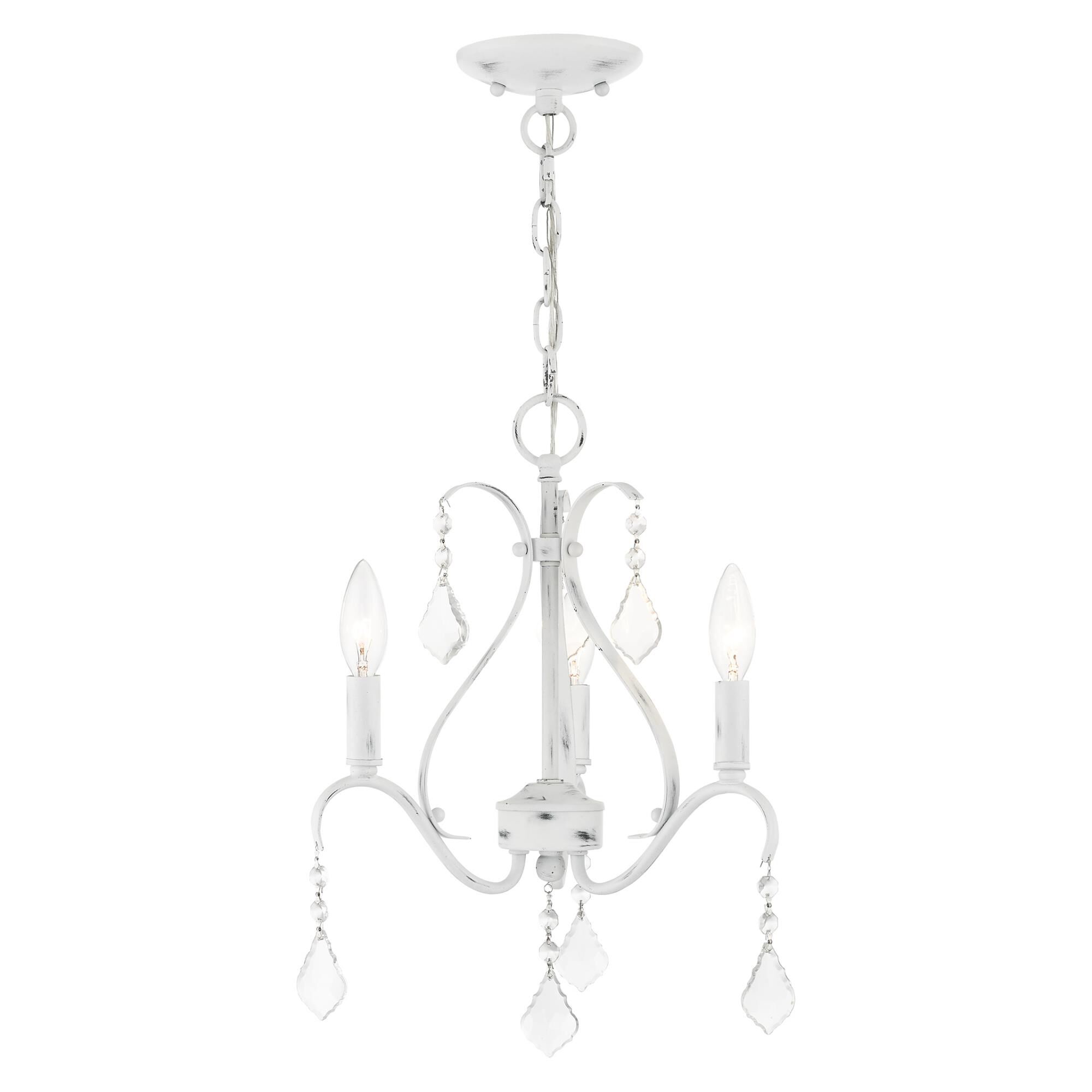 Shown in Antique White With Clear Crystals finish