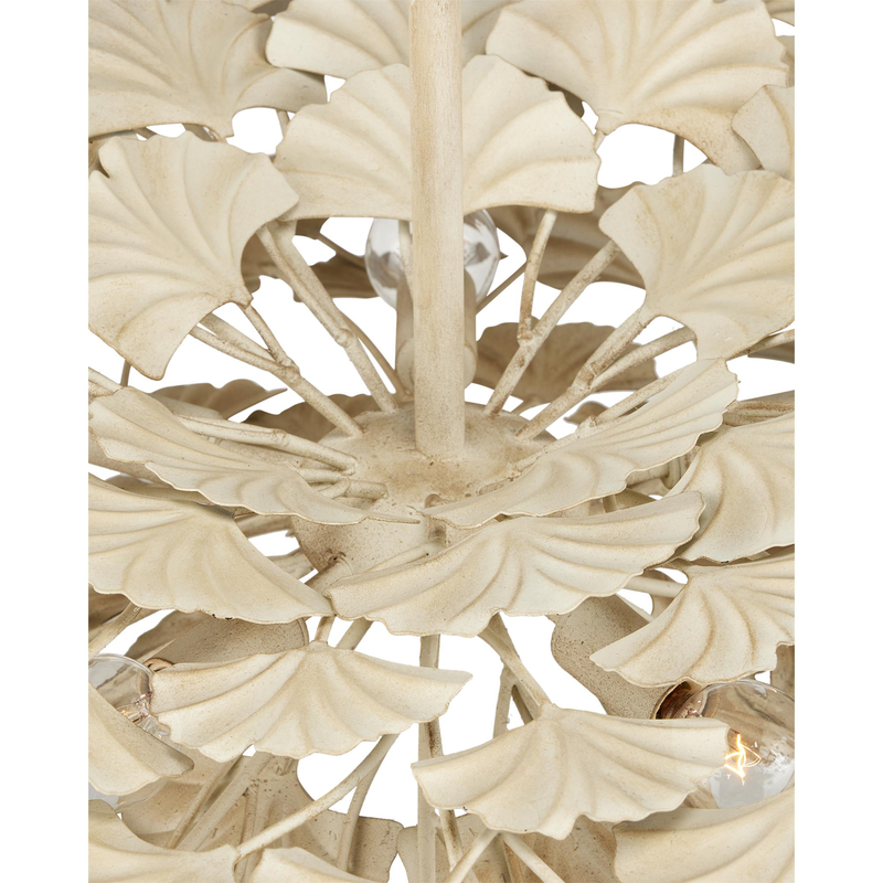 Maidenhair 40 Inch 5 Light Semi Flush Mount by Currey & Company