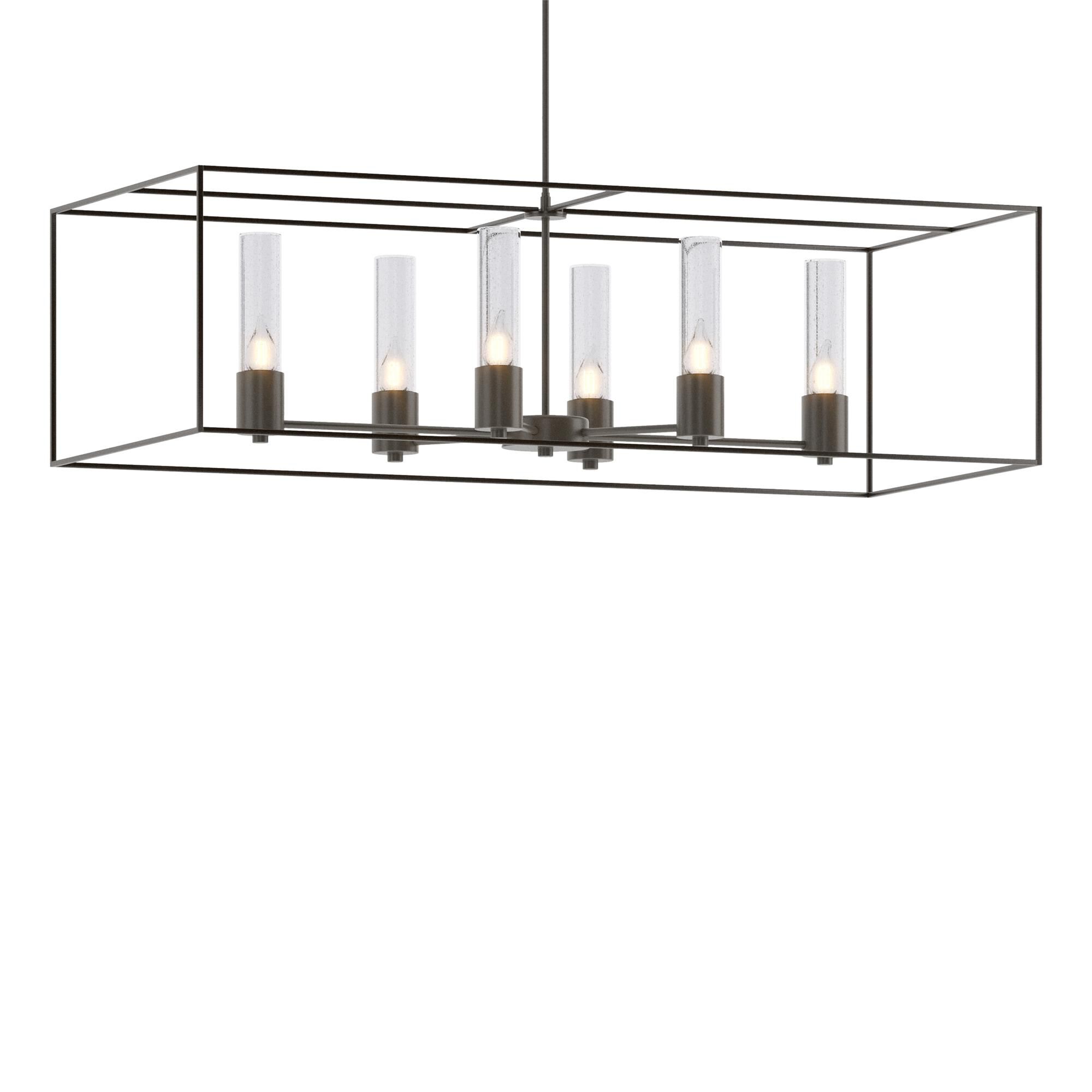 Shown in Dark Smoke finish and Clear glass and Oil Rubbed Bronze accent
