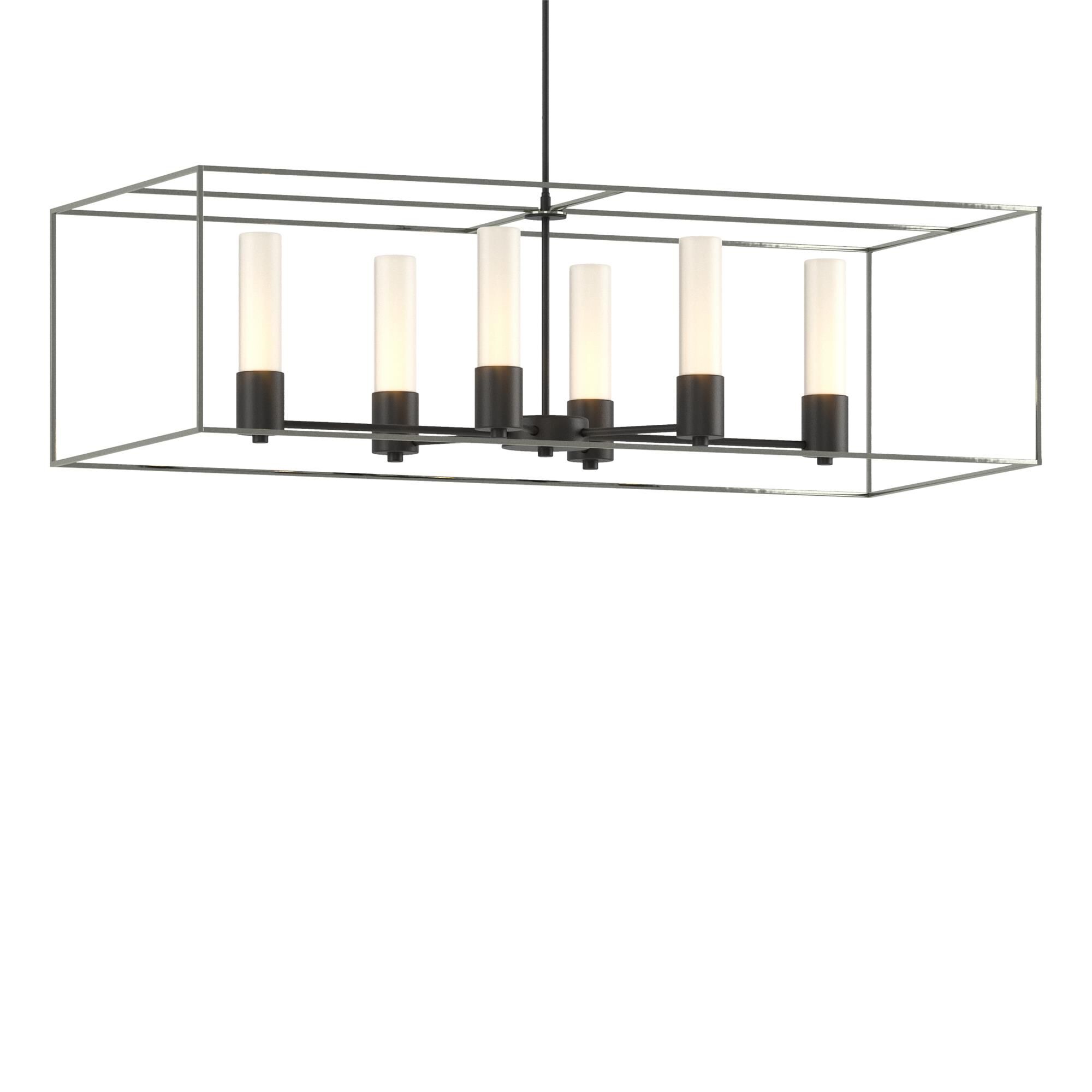 Shown in Black finish and Opal glass and Sterling accent