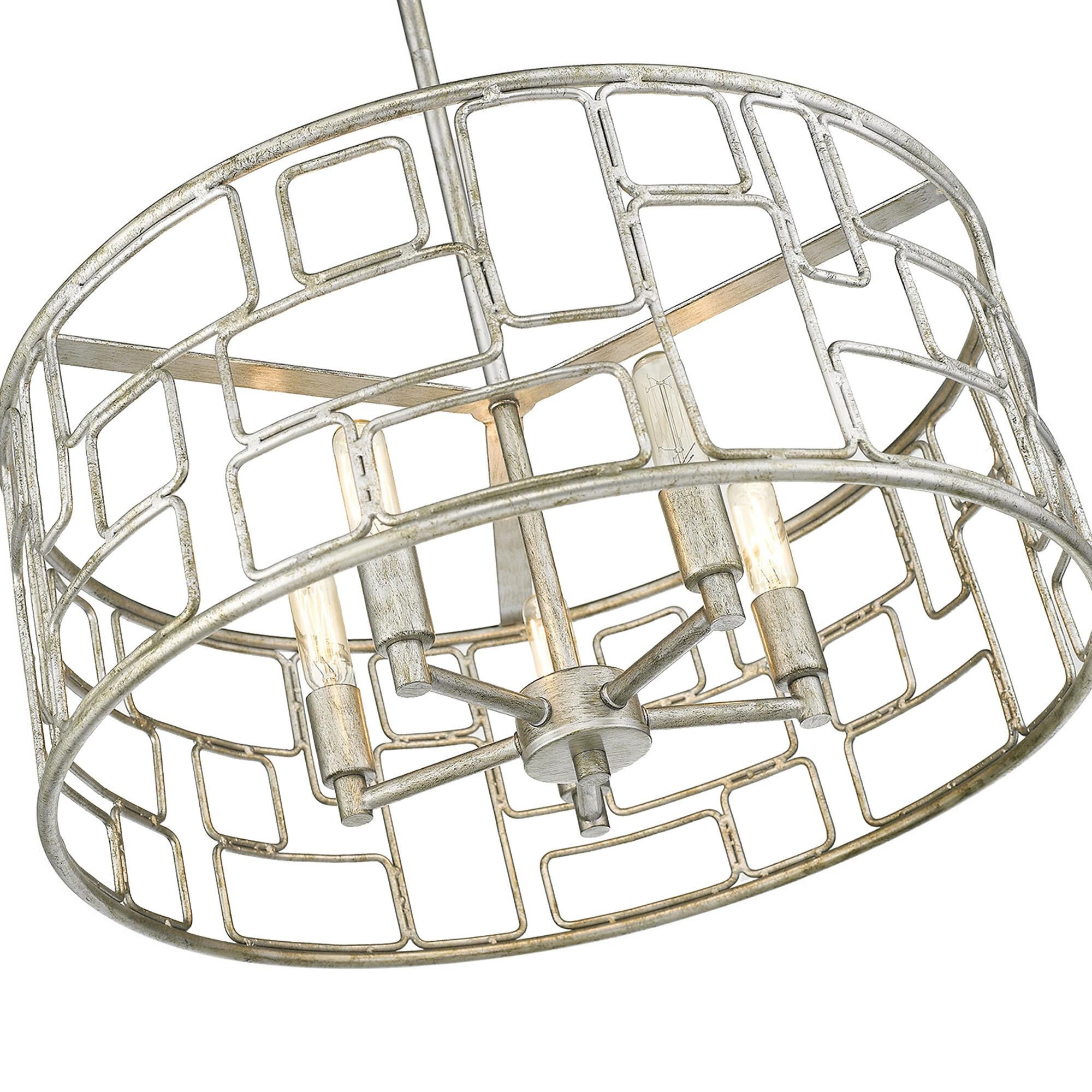 Shown in Antique Silver finish and -- glass and -- shade