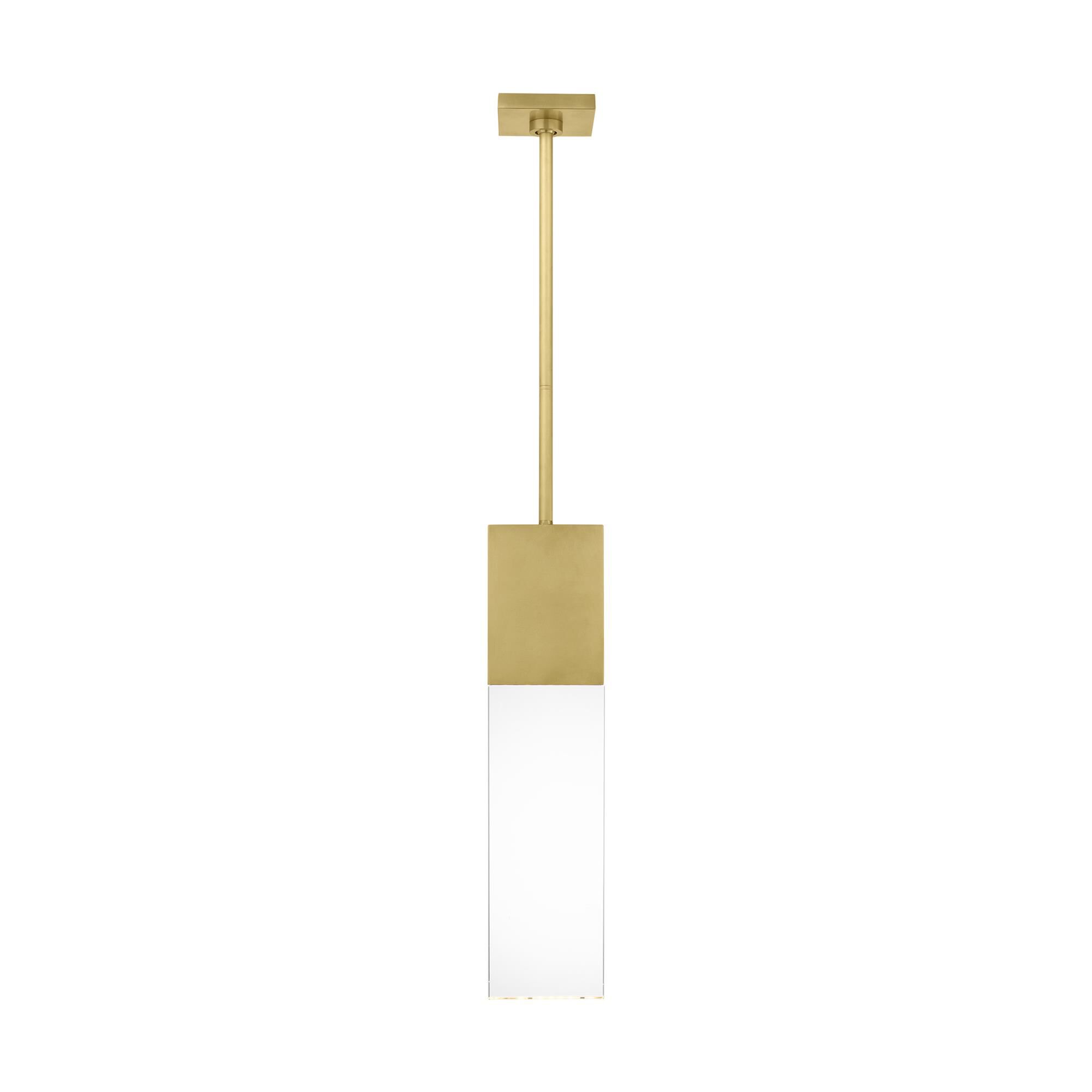Shown in Natural Brass finish and Crystal shade