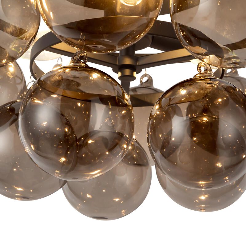 Peyton Fox Faye 18 Inch 3 Light Semi Flush Mount by Alora Mood