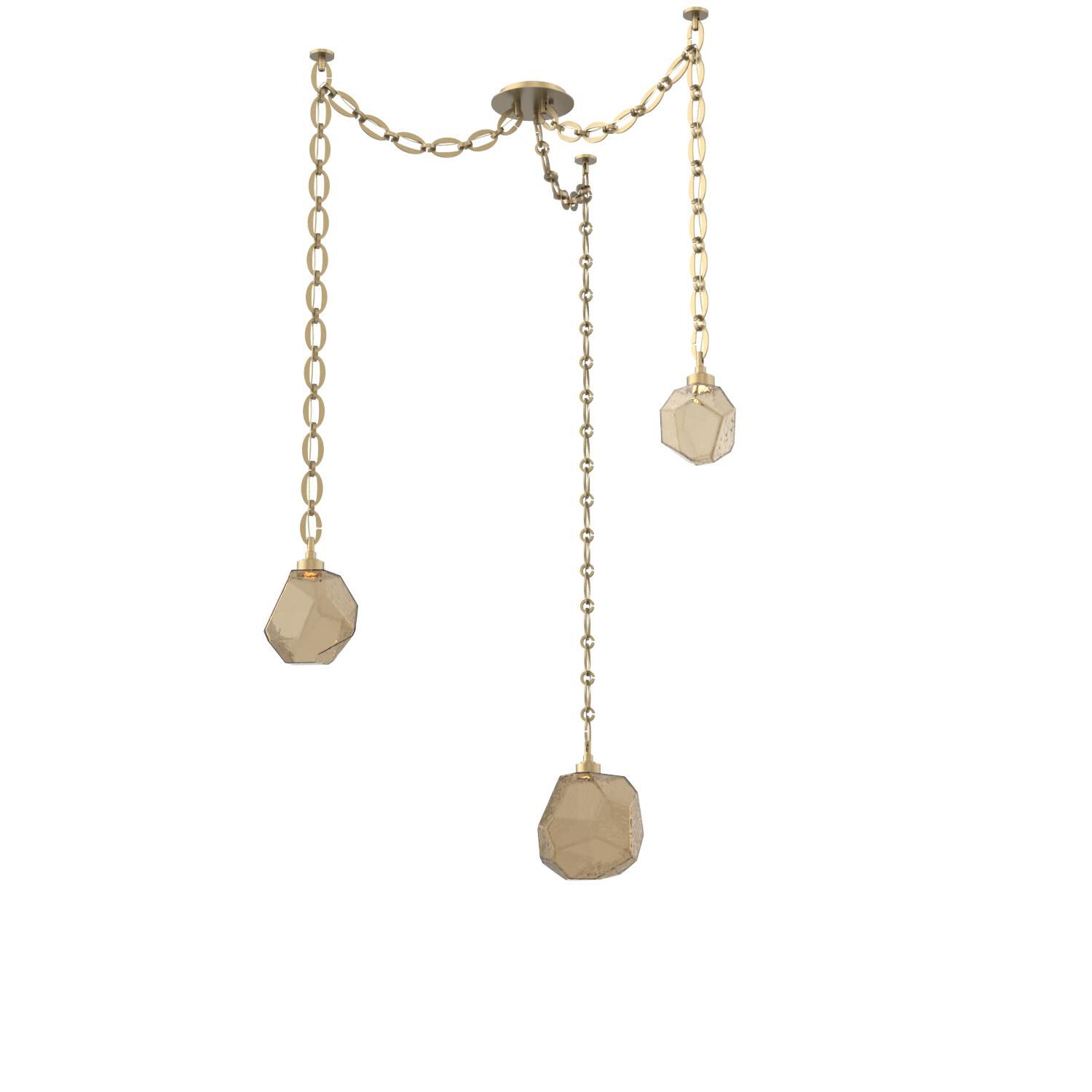 Shown in Gilded Brass finish and Bronze glass