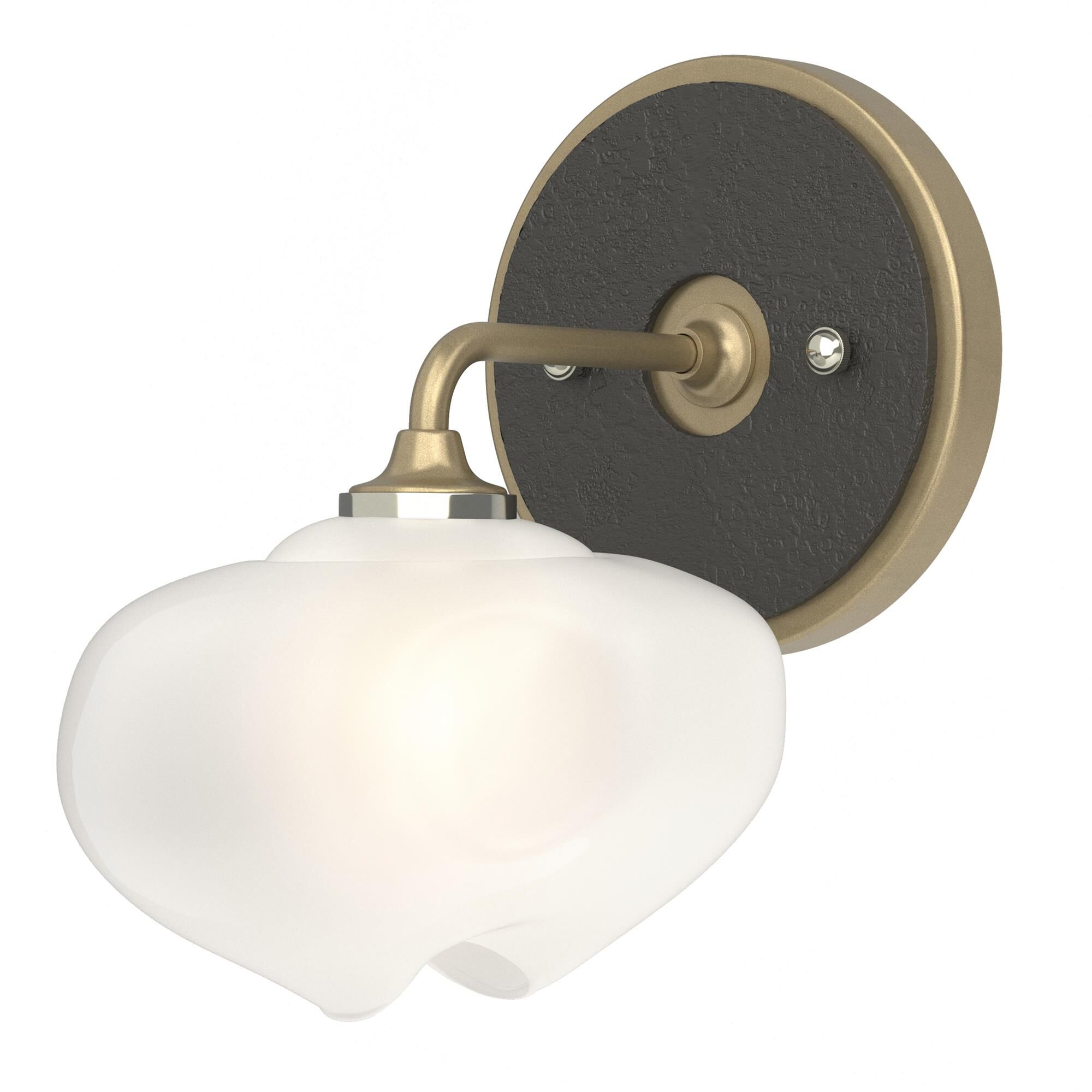 Shown in Soft Gold finish and Frosted glass and Black (10) accent