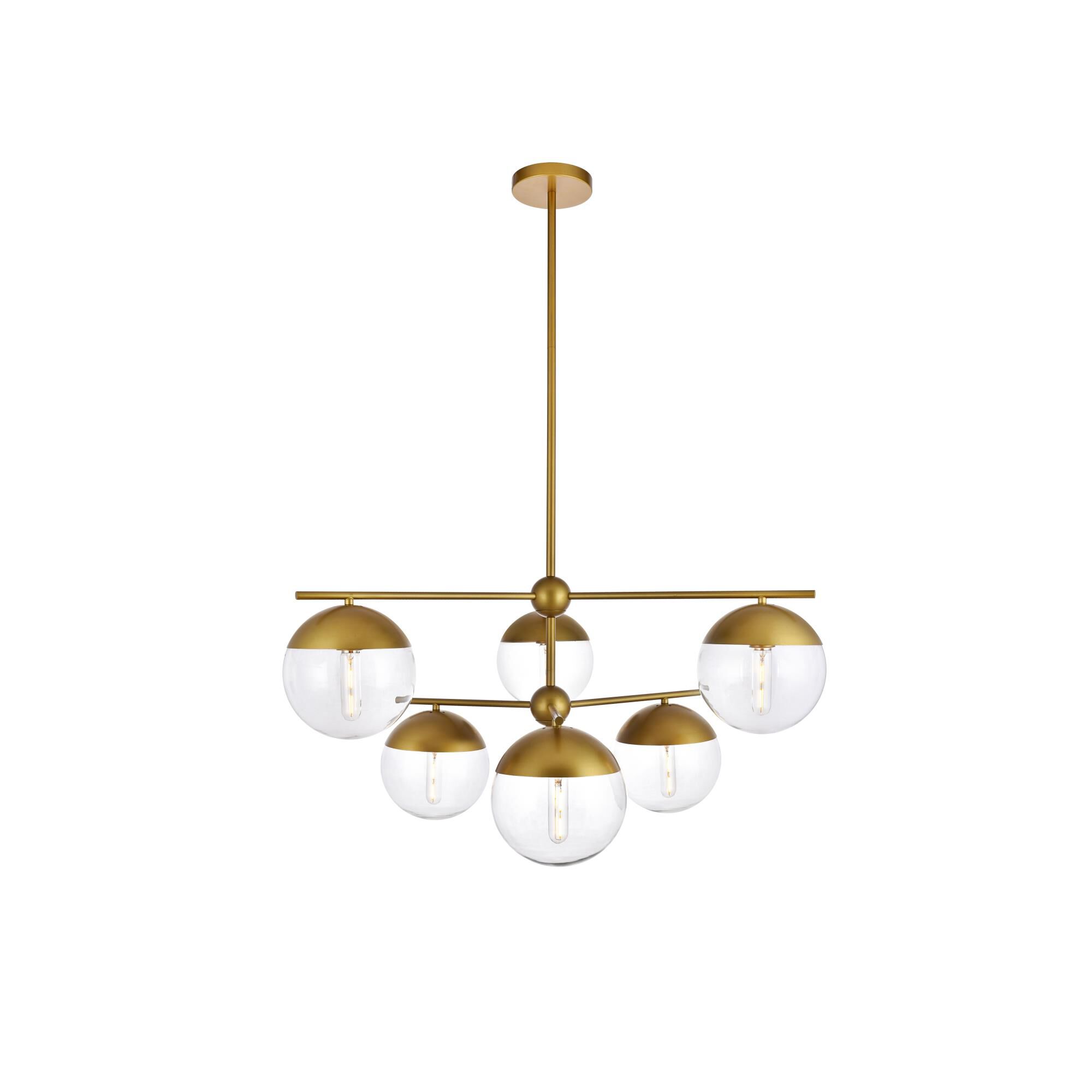 Eclipse 36 Inch 6 Light Multi Light Pendant by Elegant Lighting