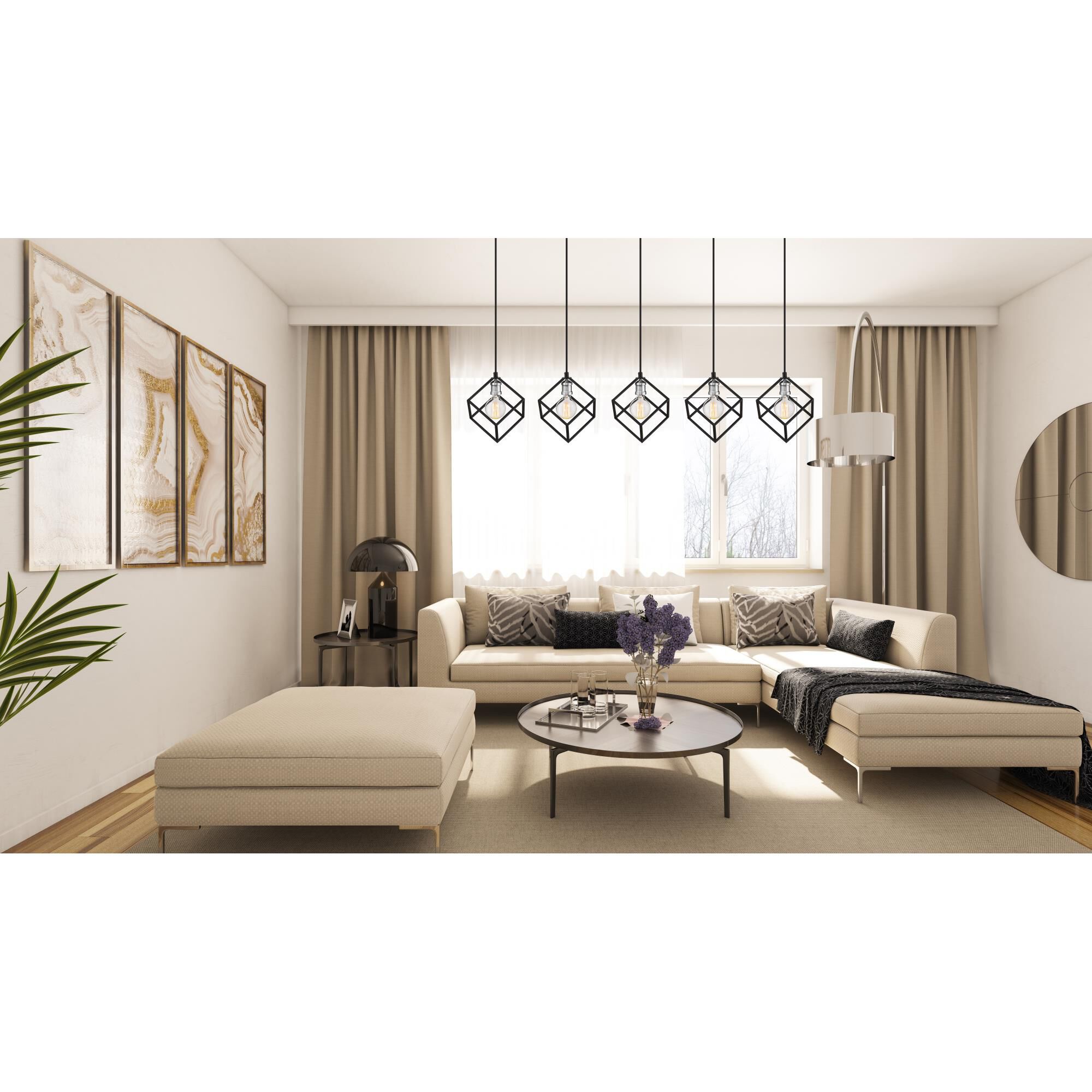 Vertical 20 Inch 5 Light Mini Chandelier by Z-Lite