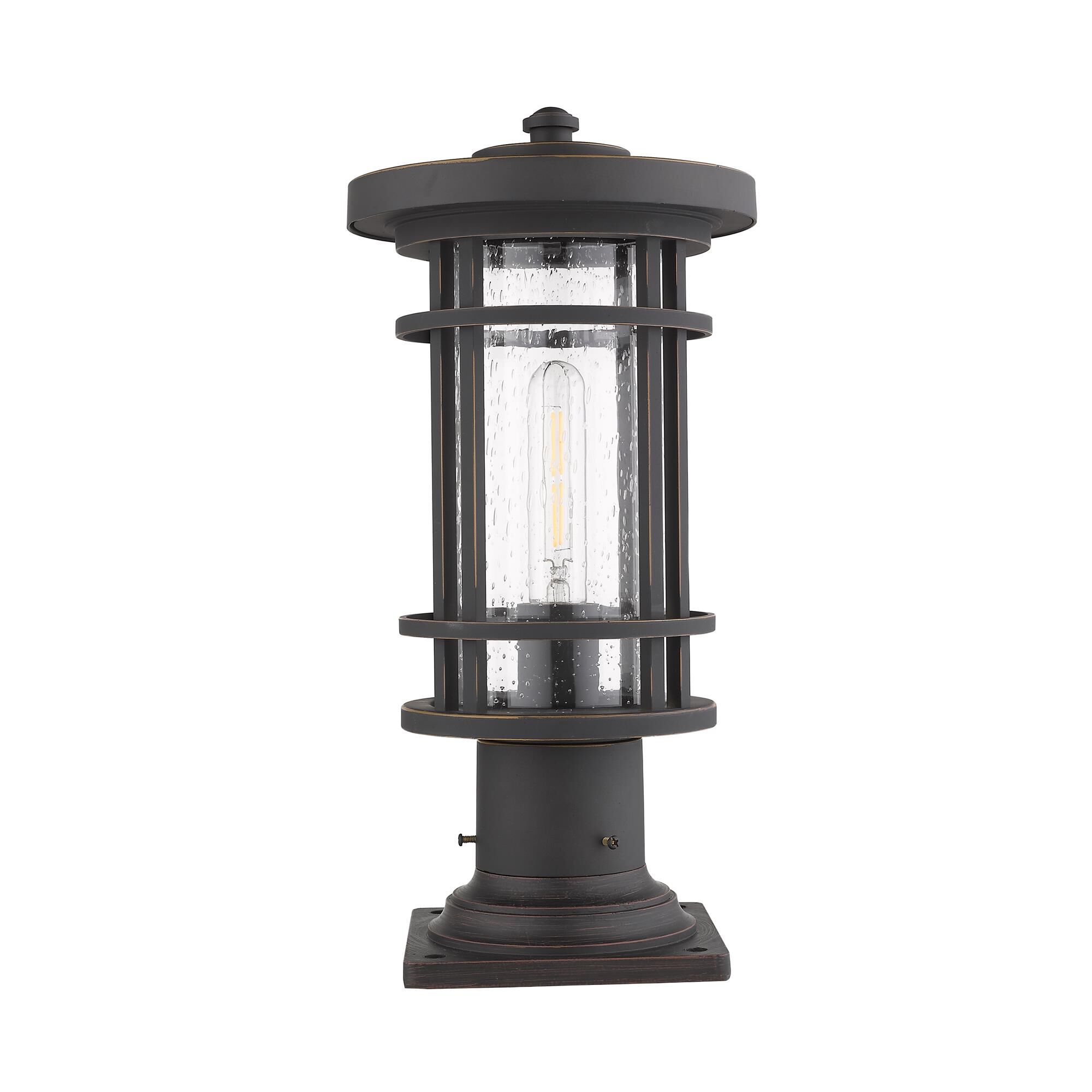 Shown in Oil Rubbed Bronze finish and Glass shade