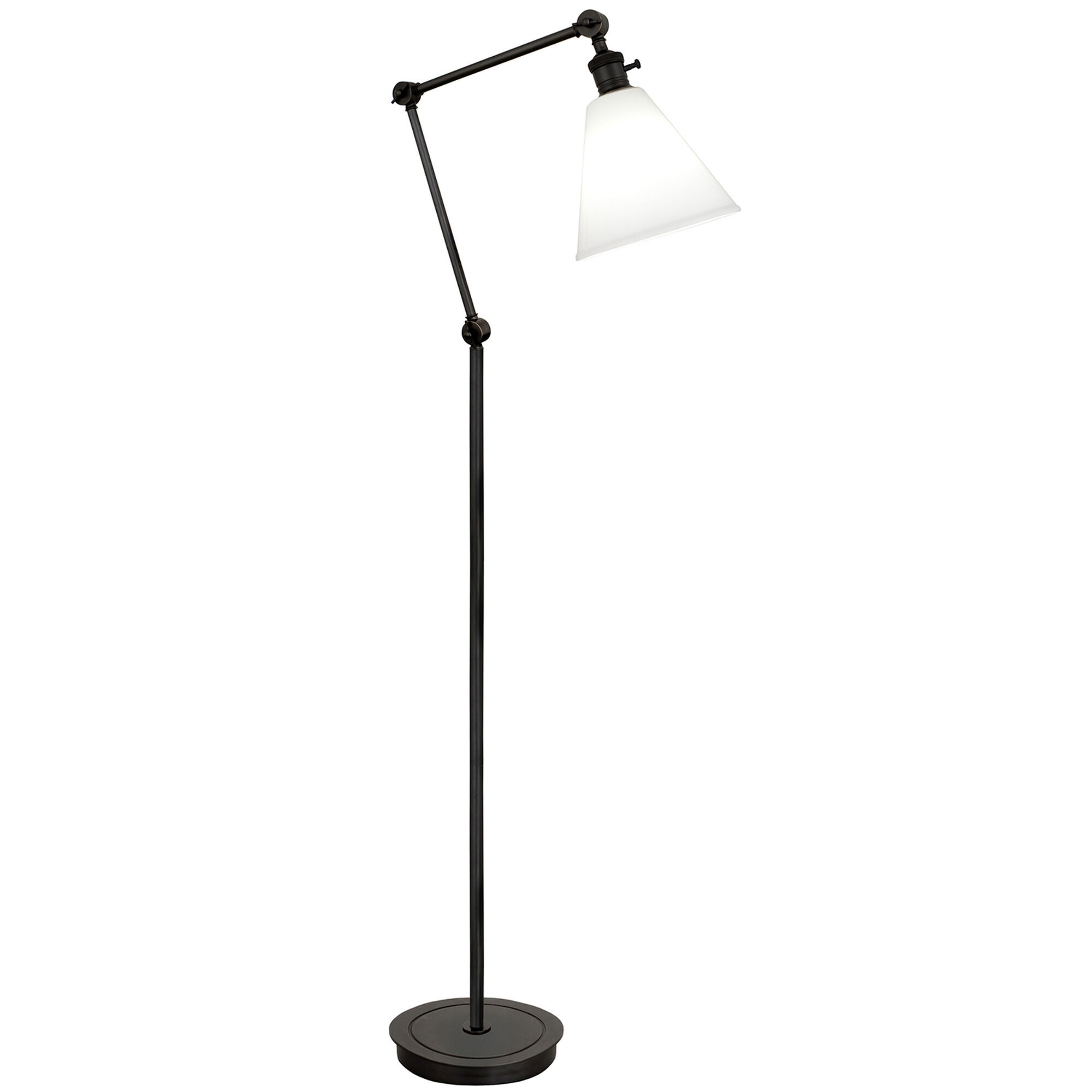 Shown in Deep Patina Bronze finish and Cased White Glass shade