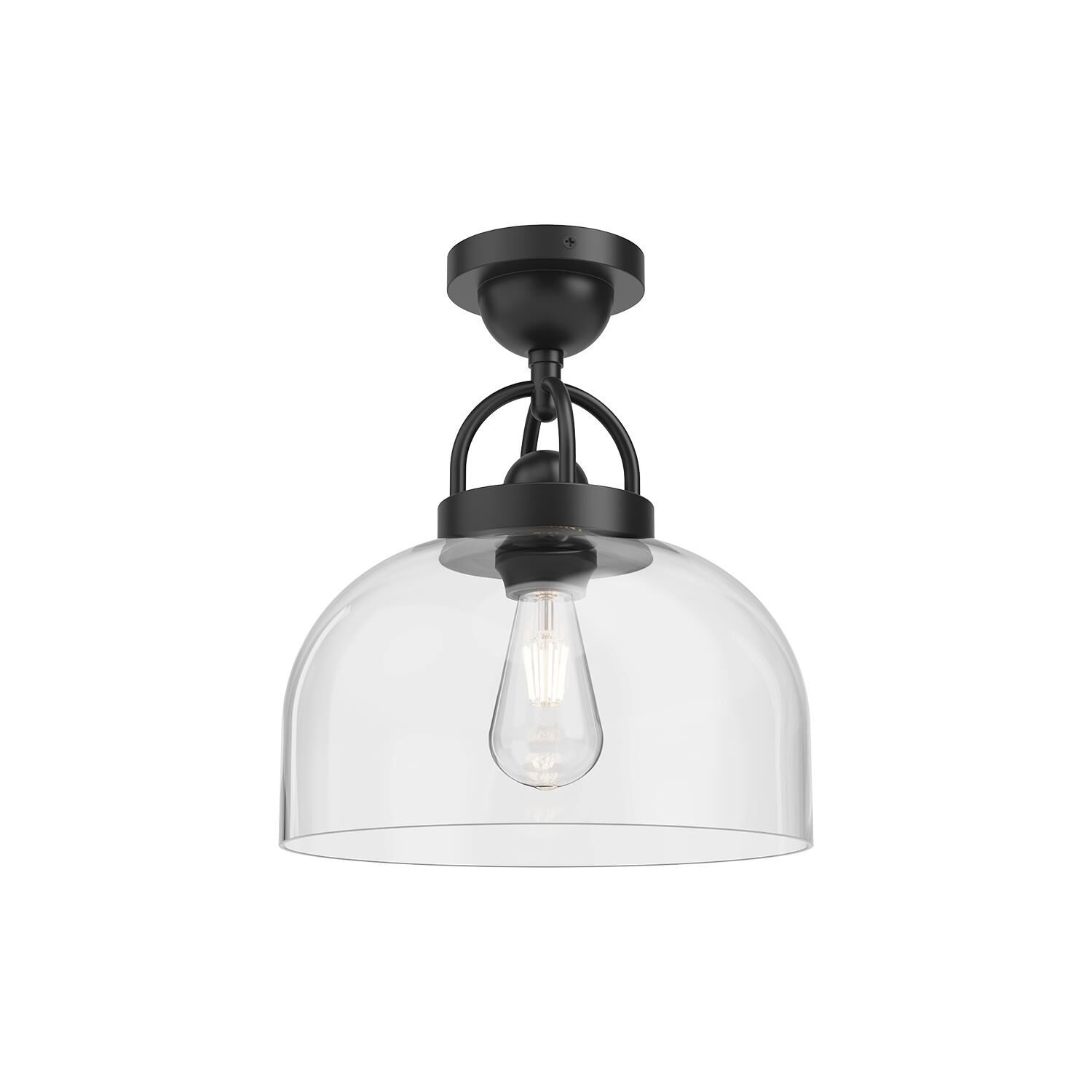 Lancaster 11 Inch 1 Light Semi Flush Mount by Alora Mood