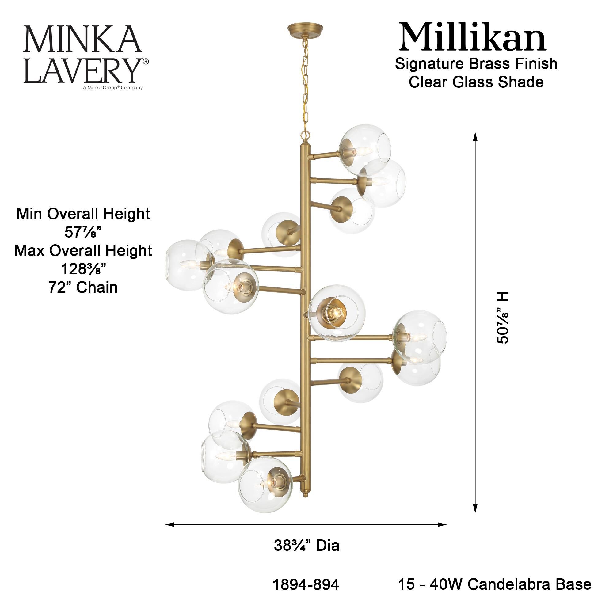 Millikan 51 Inch Multi Light Pendant by Minka Lavery