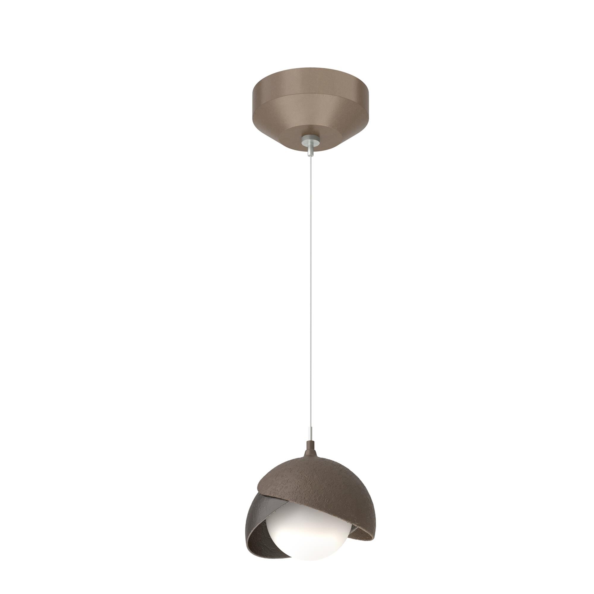 Shown in Bronze finish and Opal glass and Oil Rubbed Bronze  accent