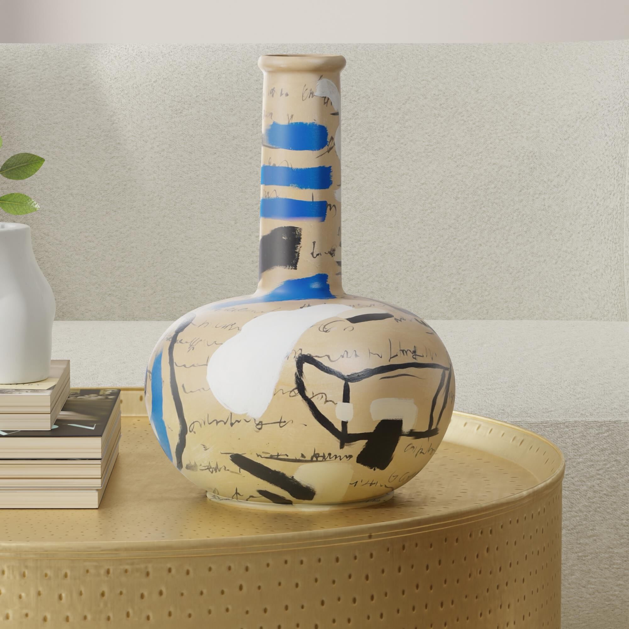 Shown in Beige, Blue finish