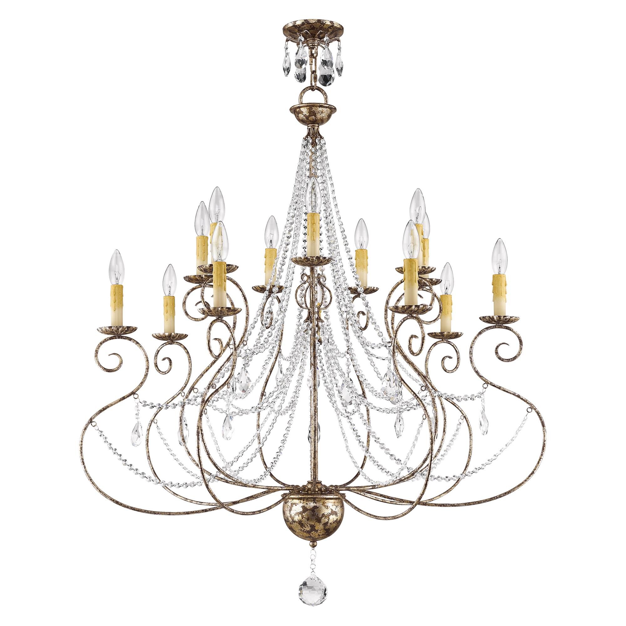 Isabella 36 Inch 14 Light Chandelier by Livex Lighting