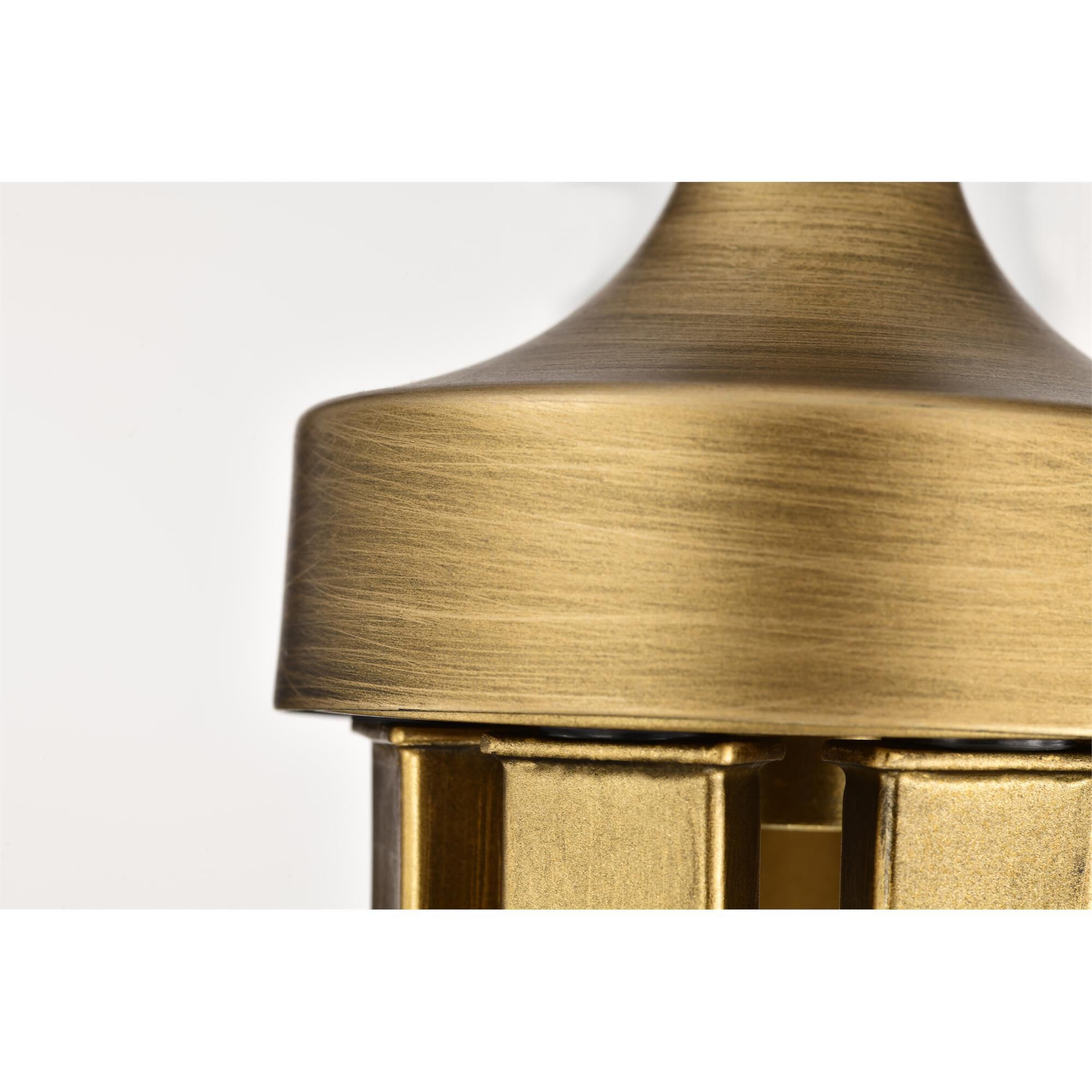 Shown in Natural Brass finish and Frosted Ribbed glass