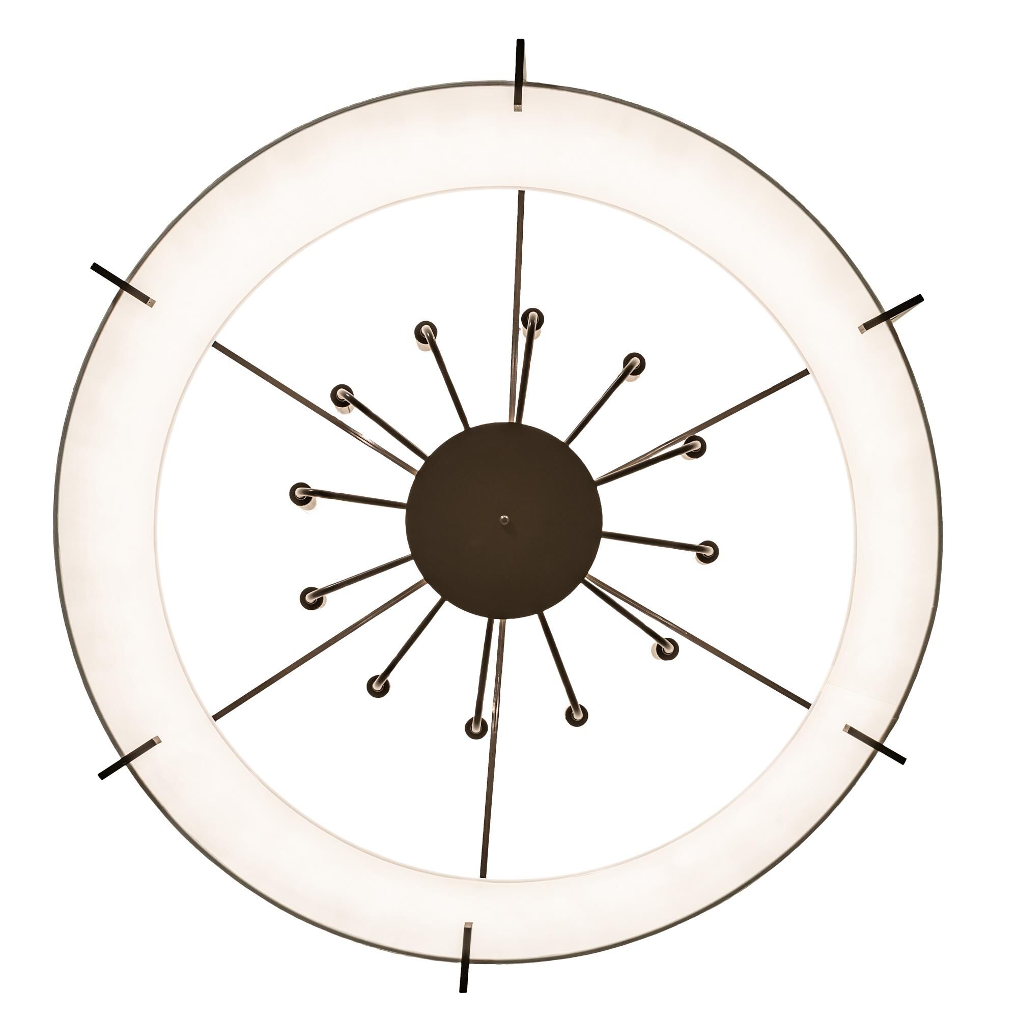 Shown in Timeless Bronze finish and White glass