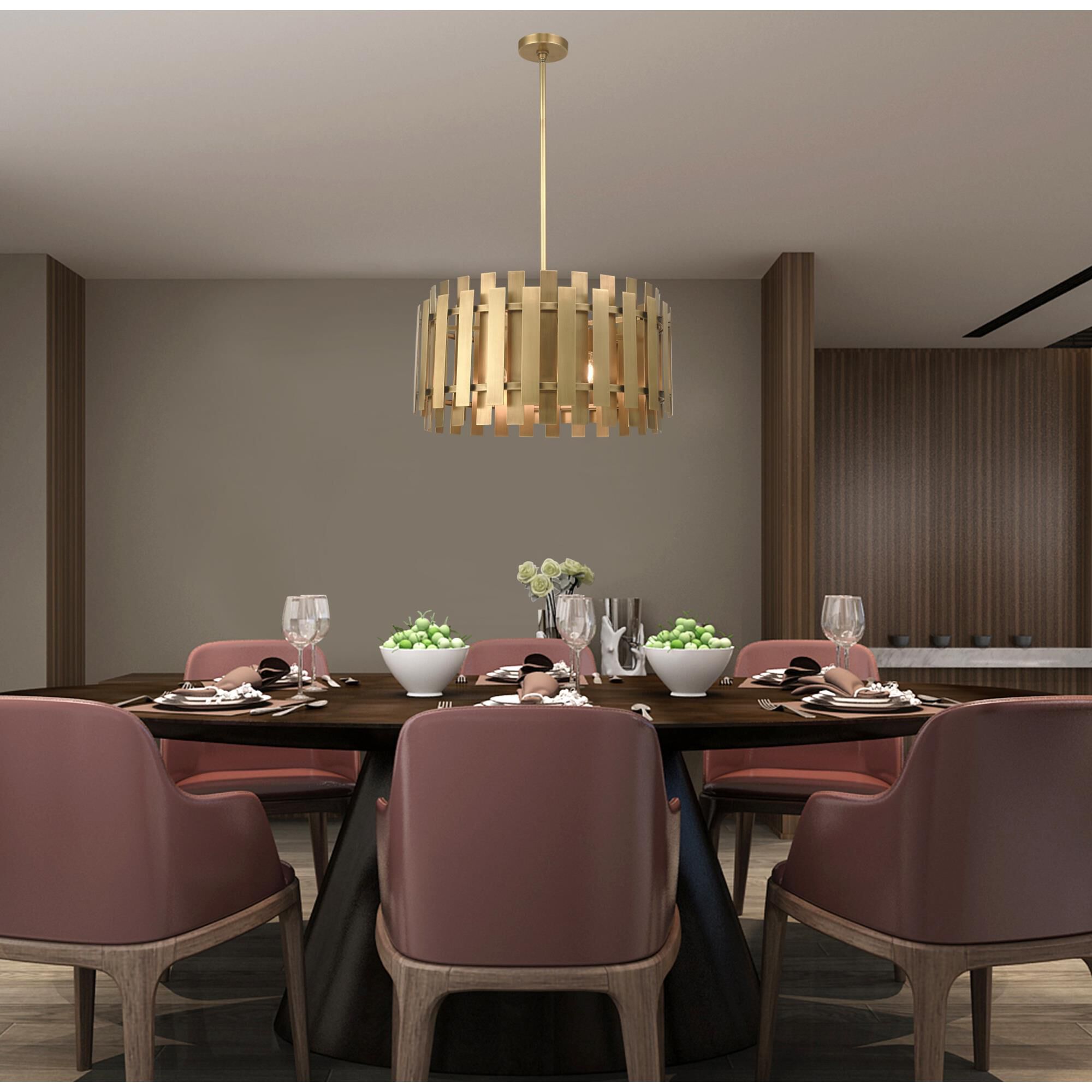 Shown in Natural Brass finish and Natural Brass Metal shade