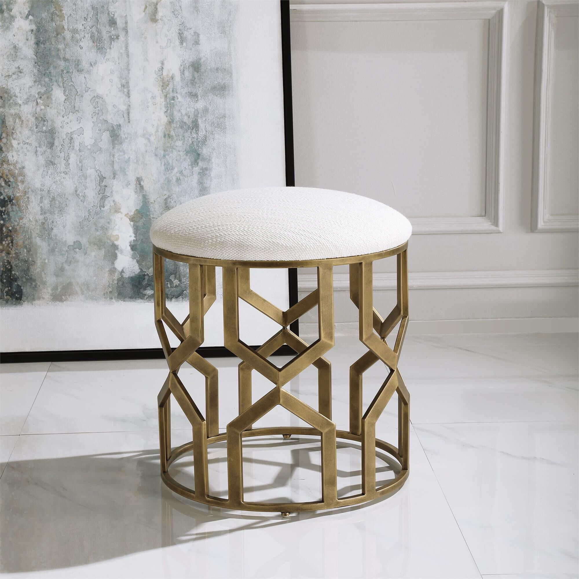 Trellis Stool by Uttermost