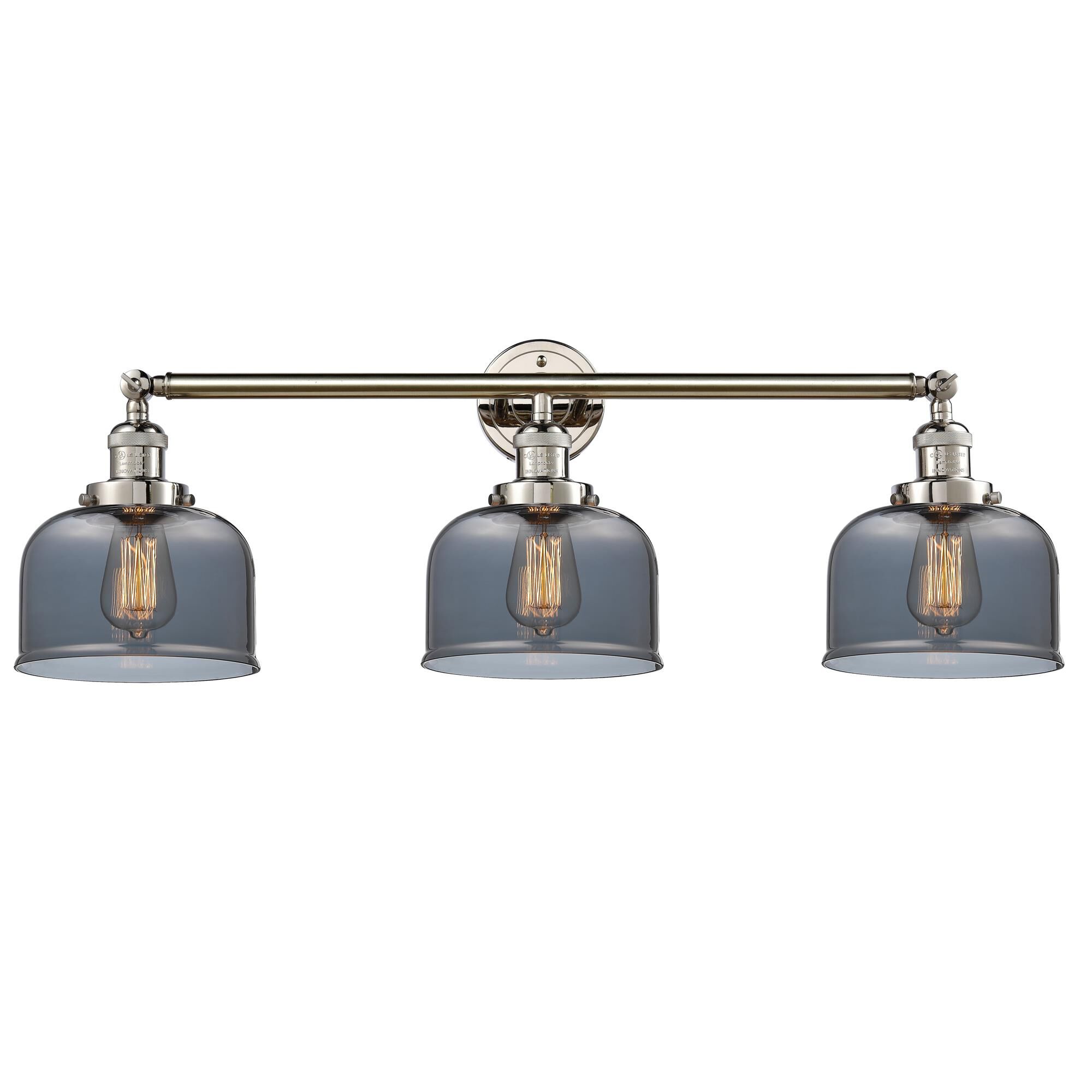 Shown in Polished Nickel finish and Plated Smoked glass