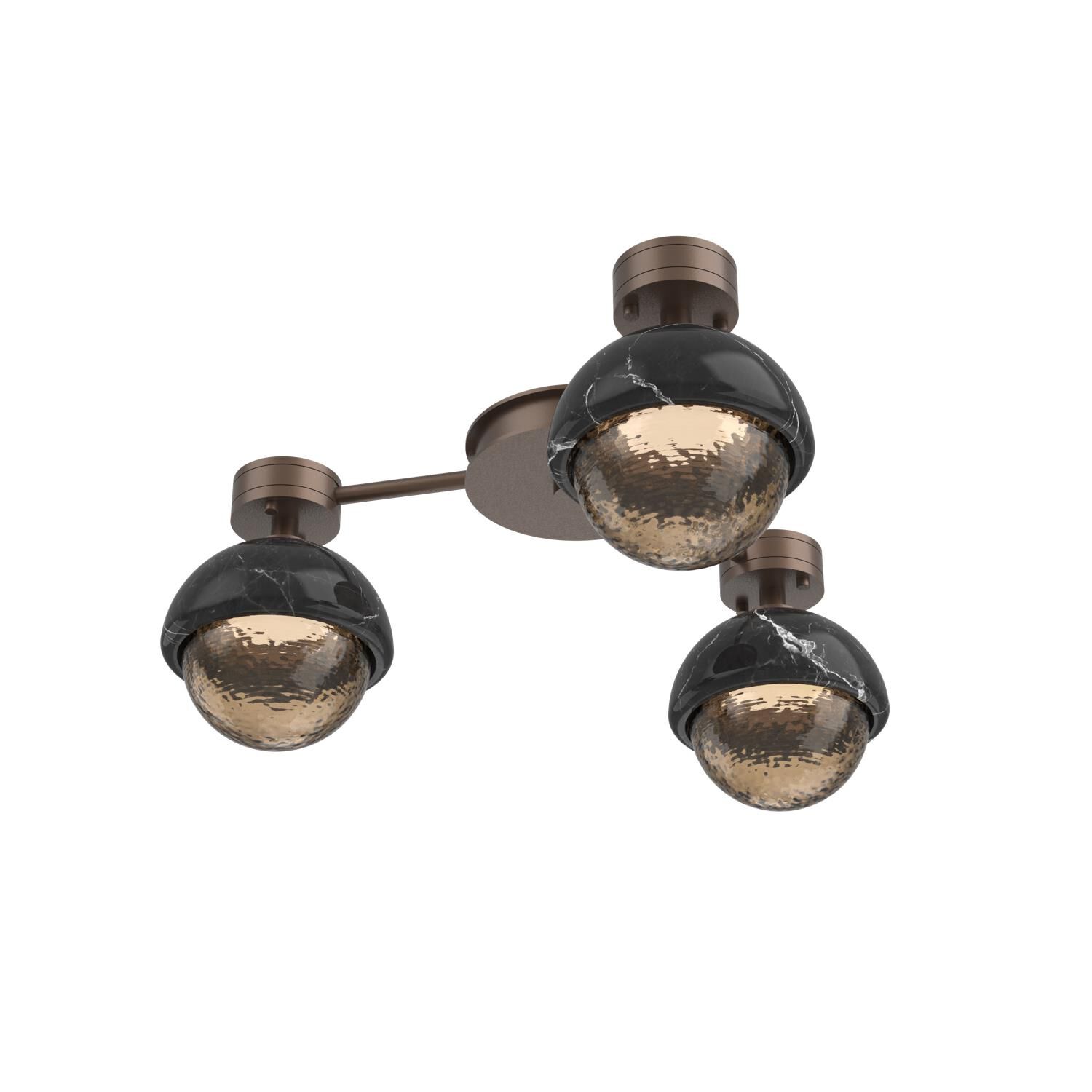 Shown in Burnished Bronze finish and Bronze glass and Black Marble accent