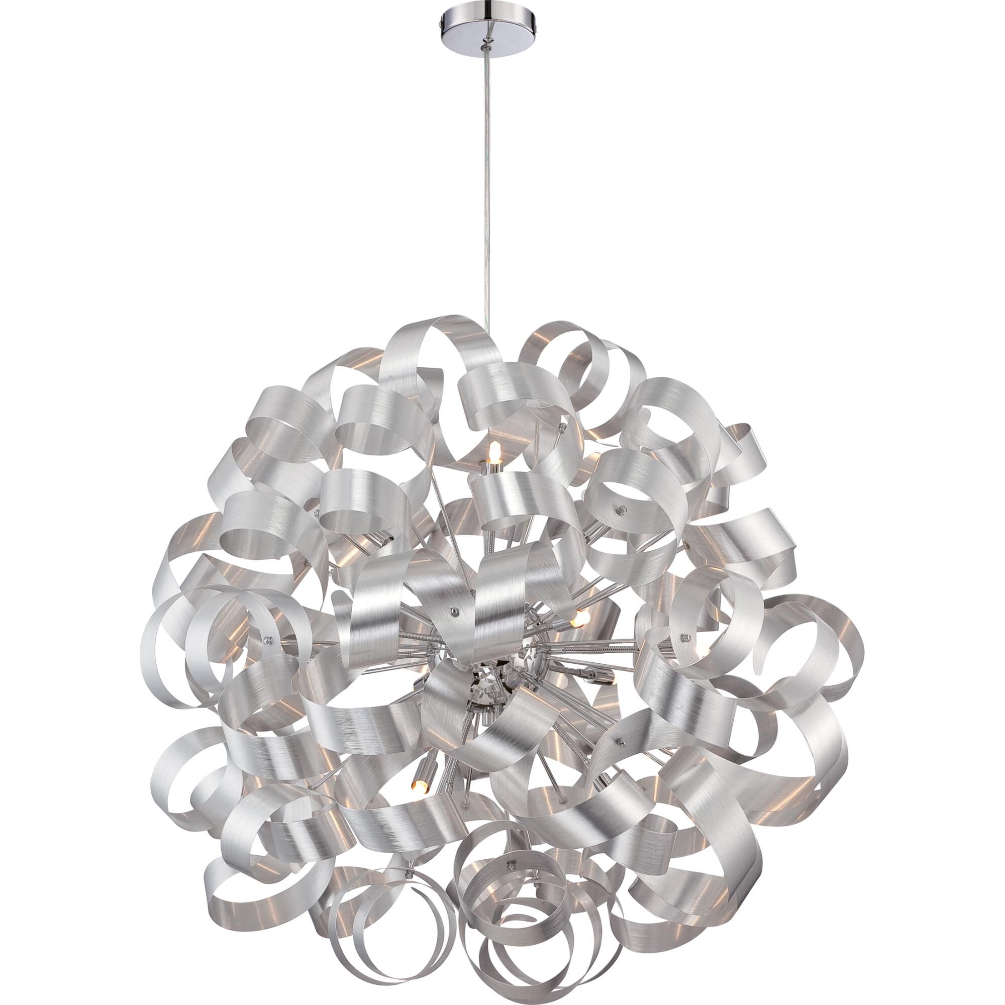 Platinum Collection Ribbons 31 Inch Large Pendant by Quoizel