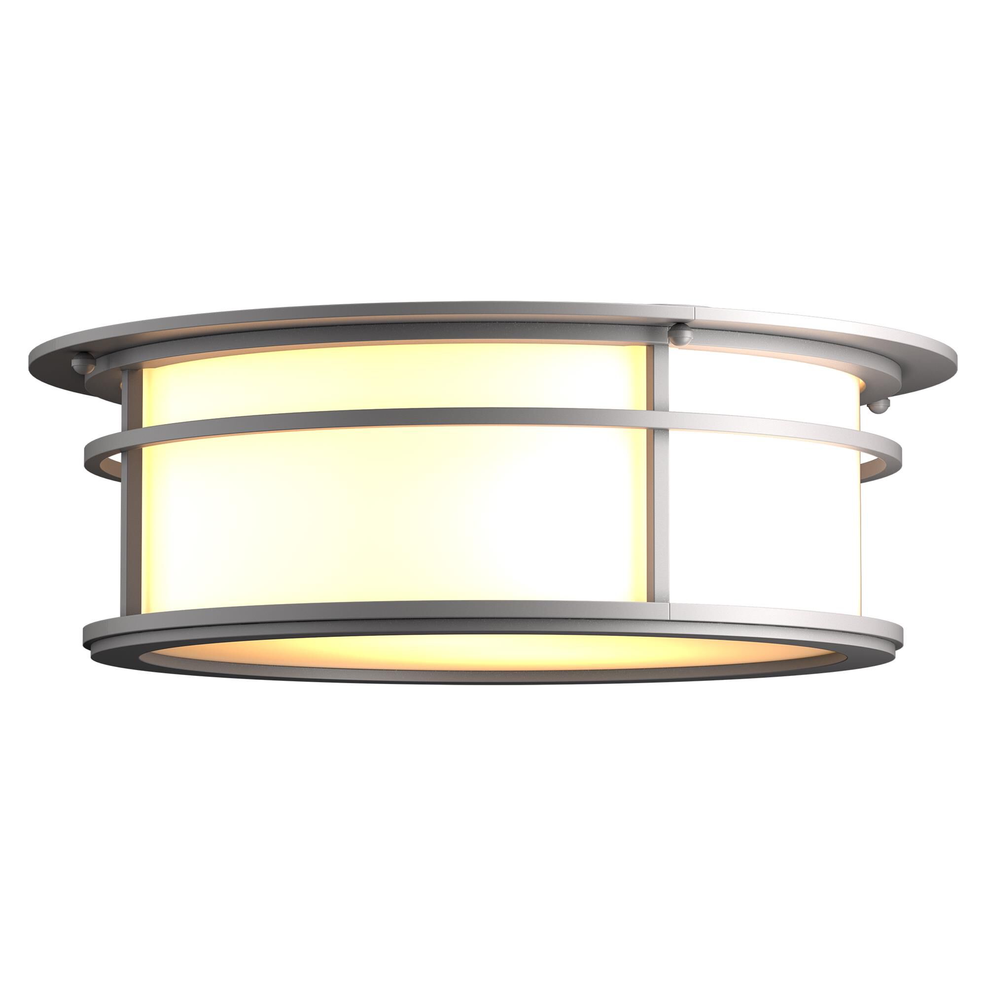 Shown in Coastal Burnished Steel finish and Opal  glass