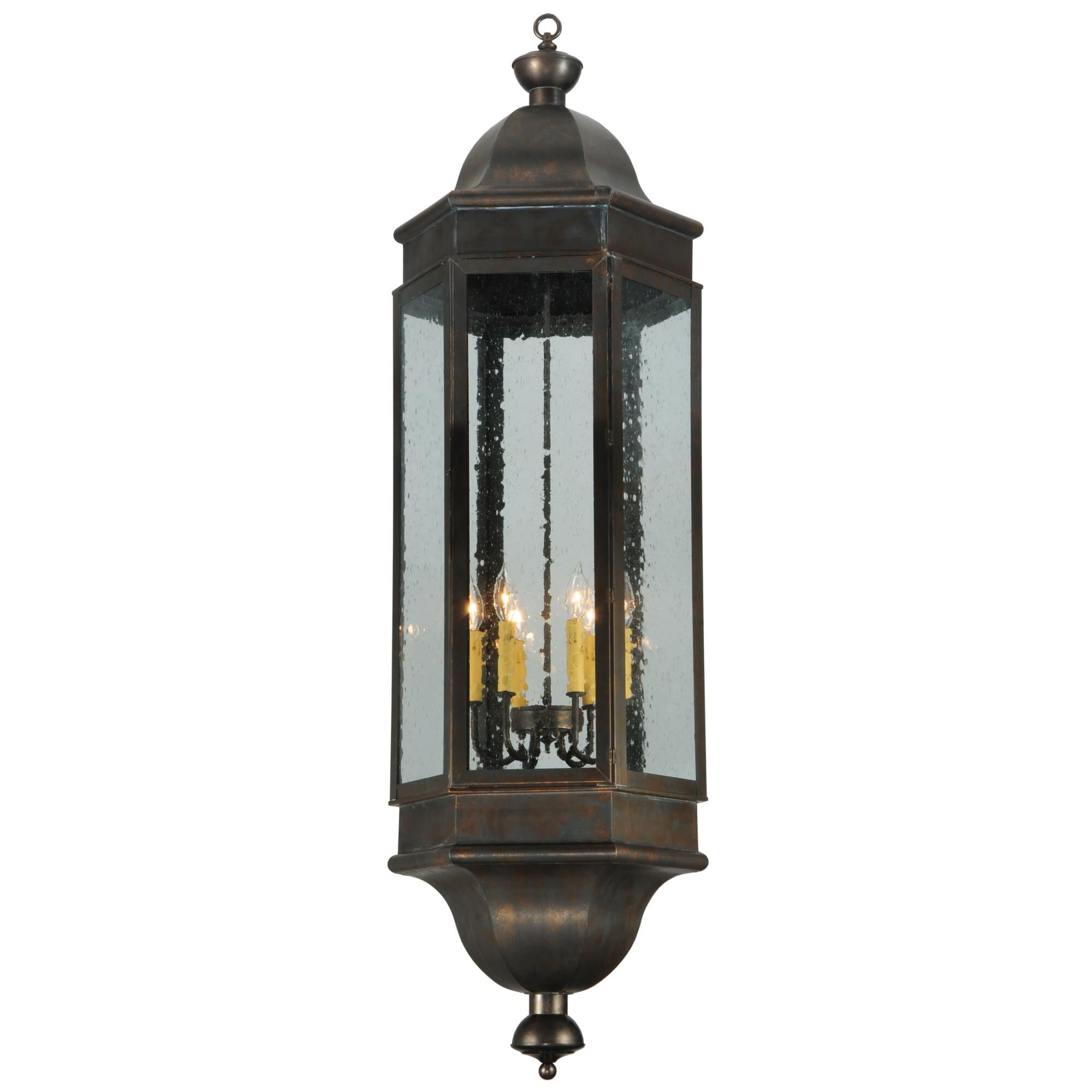 Shown in Dark Chocolate finish and Clear Seedy glass