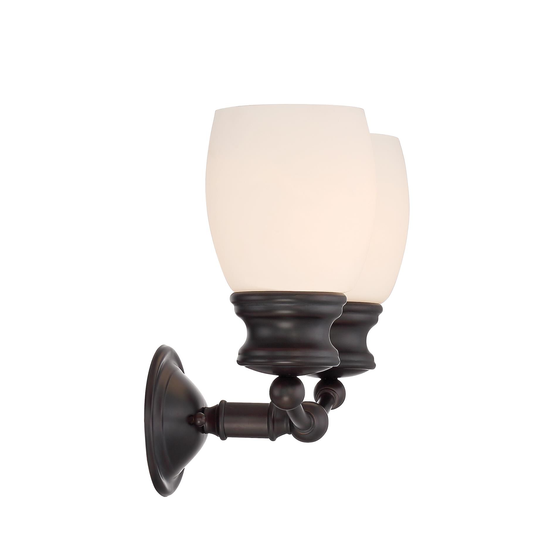 Shown in English Bronze finish and Frosted Opal glass